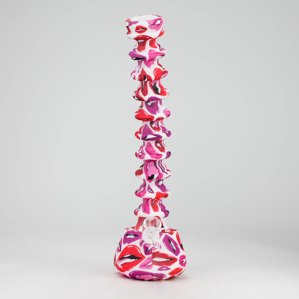 9"-15" extendable silicone water bong