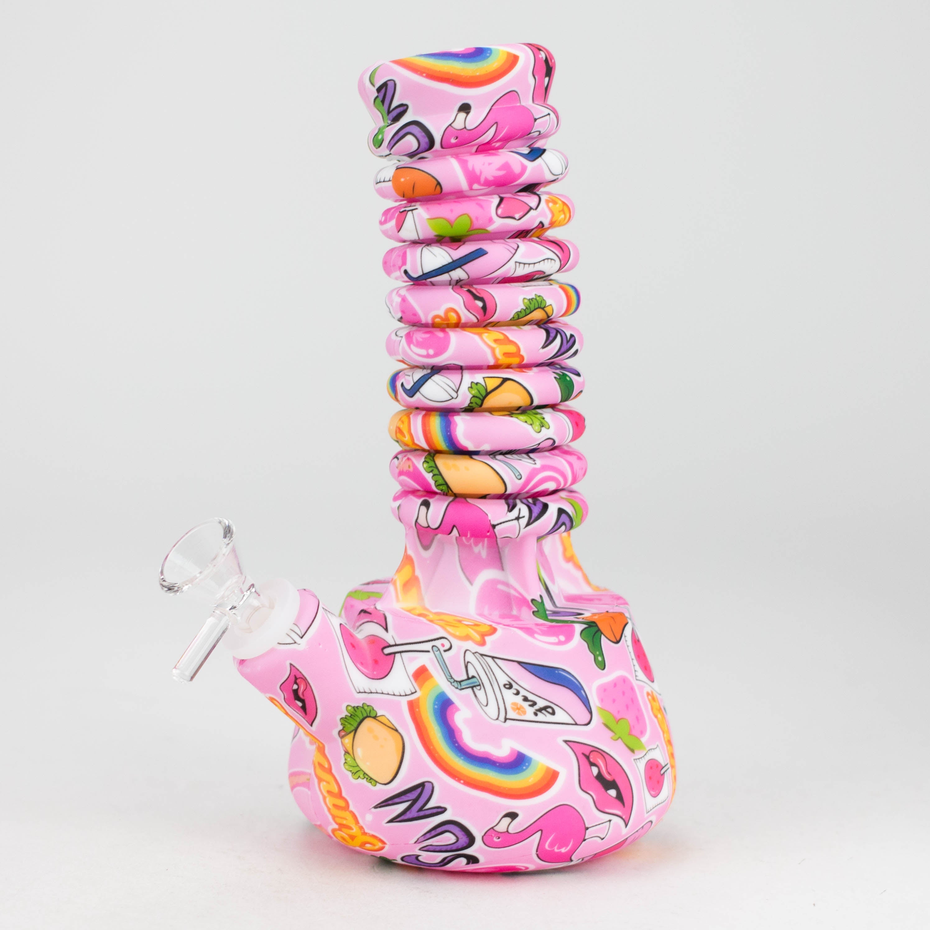 9"-15" extendable silicone water bong
