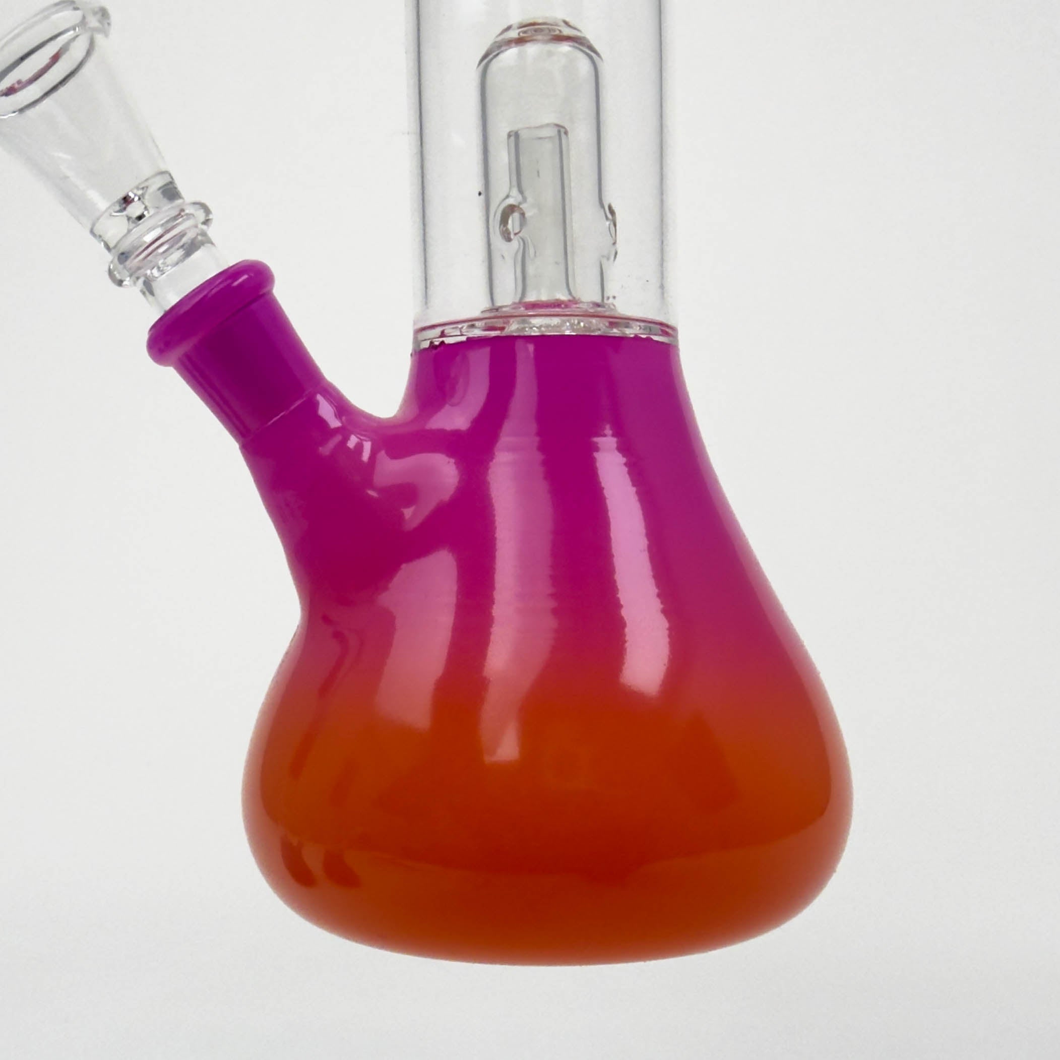 12" Dual Percolator Glass Bong – Gradient Finish, Assorted Colors