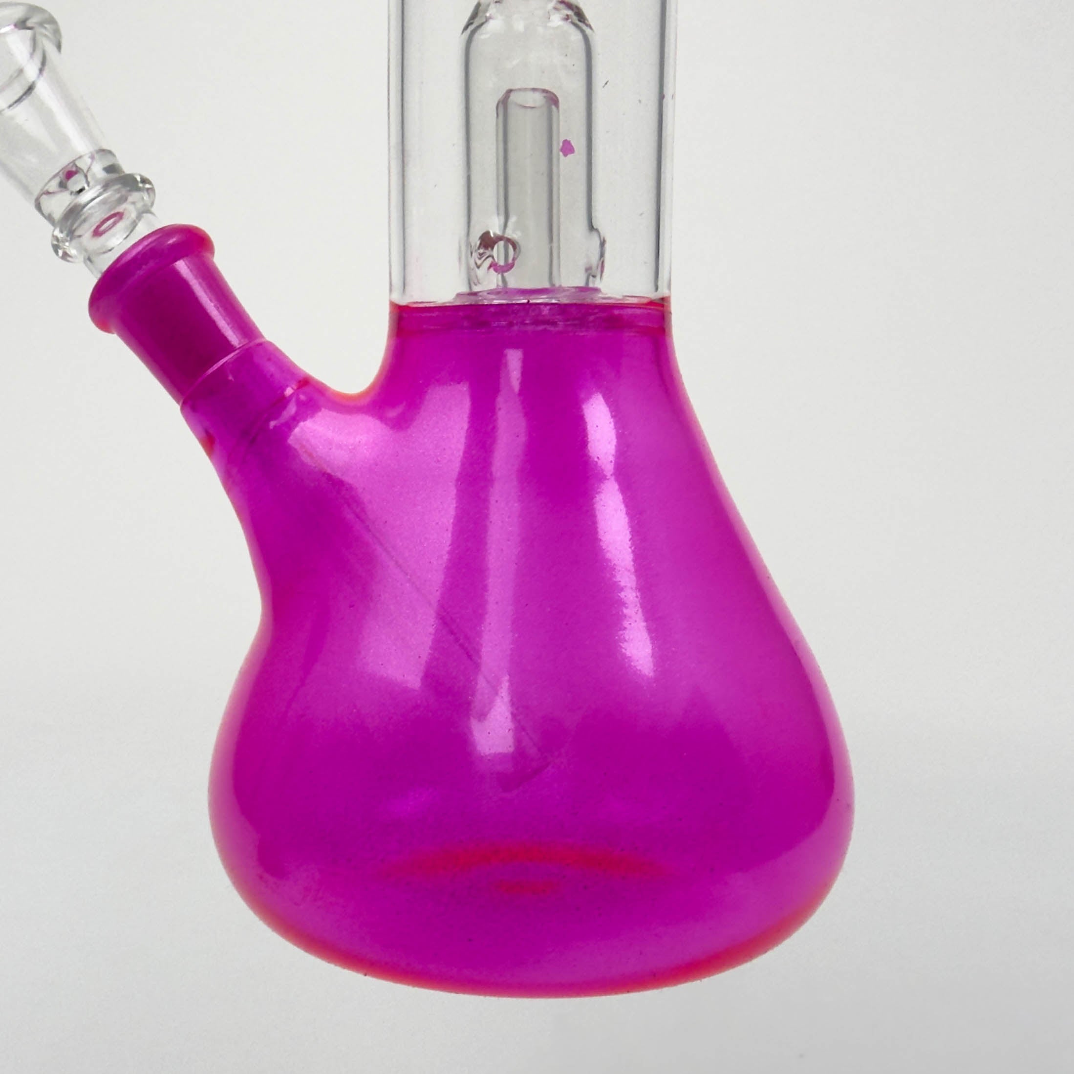 12" Dual Percolator Glass Bong – Transparent, Assorted Colors