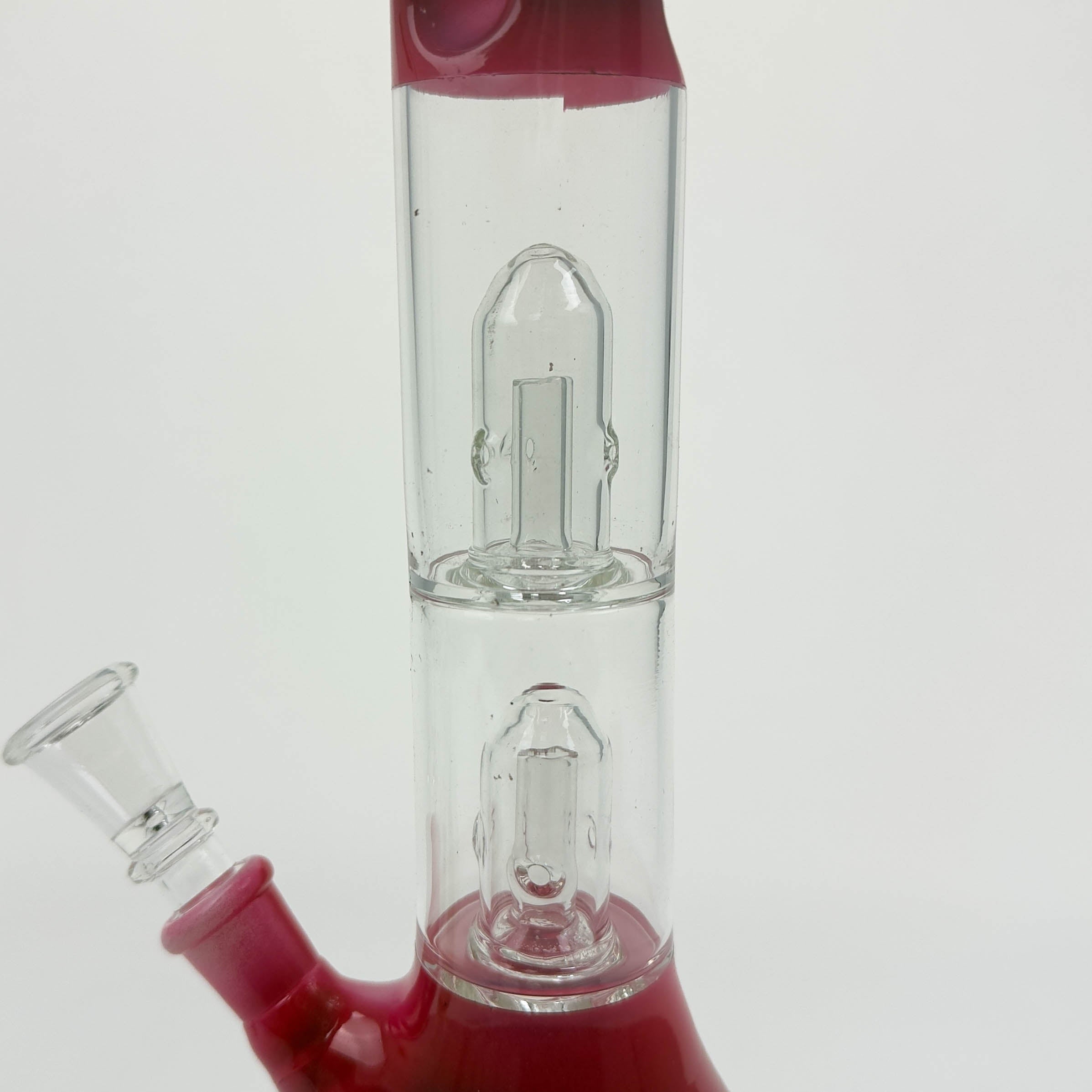 12" Dual Percolator Glass Bong – Assorted Colors