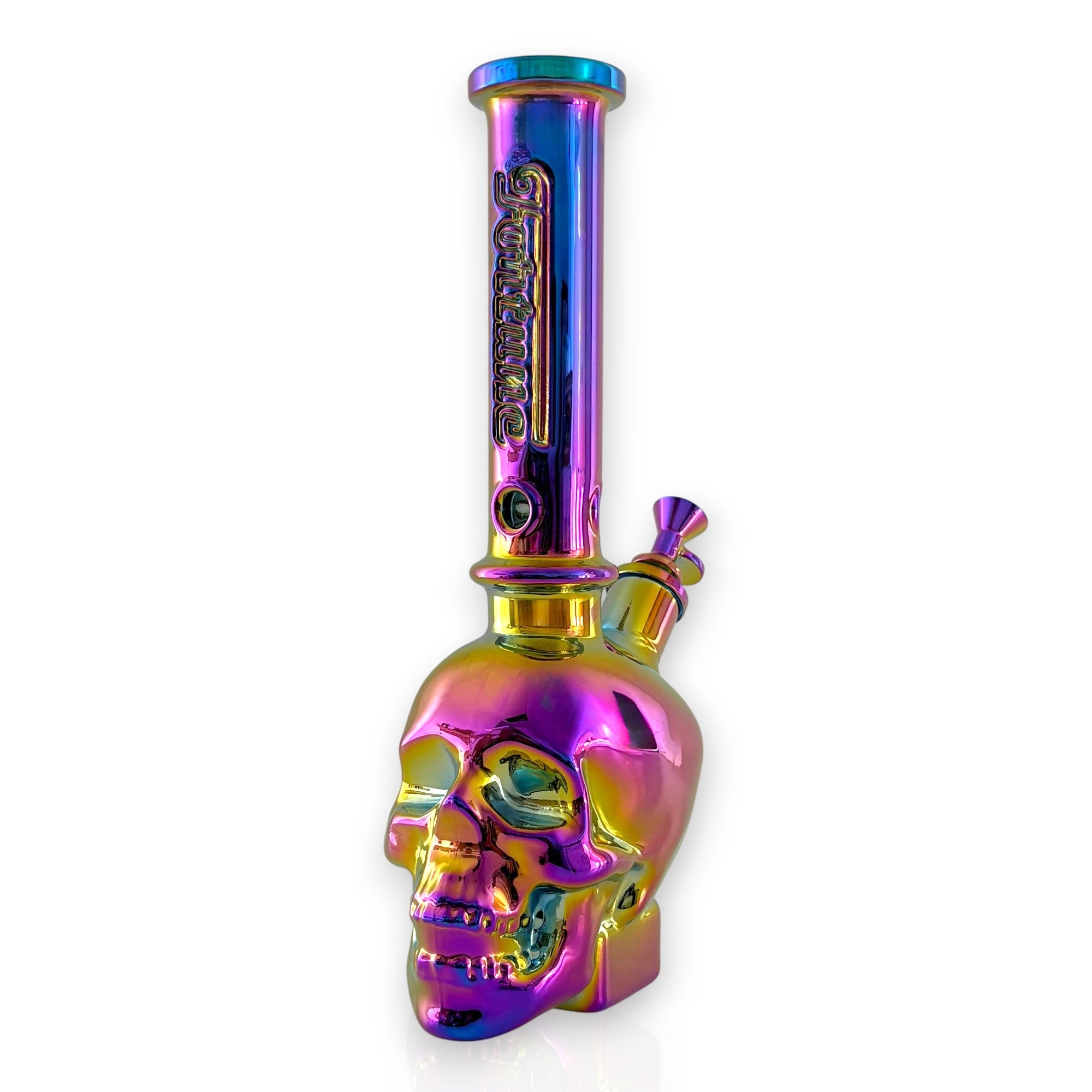 Fortune | 14" Electroplated 7MM Skull Bong
