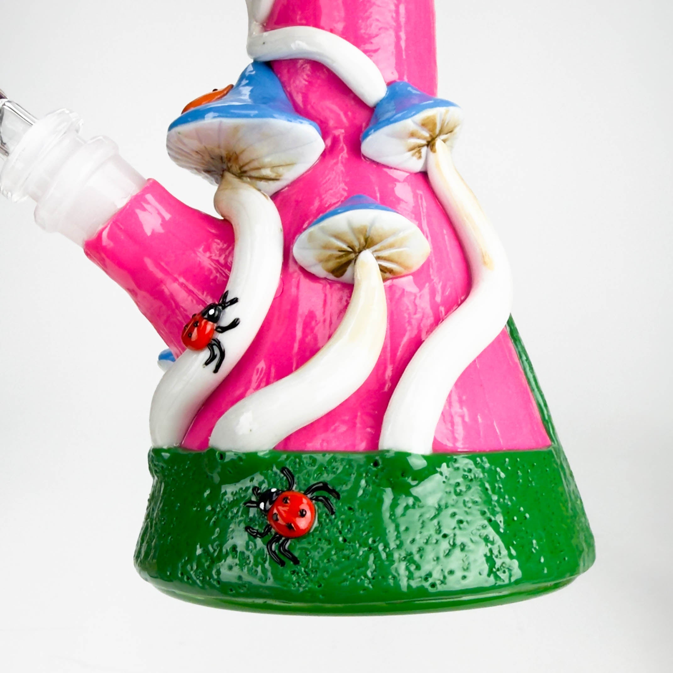 10" 3D Mushroom Design Glass Beaker Bong