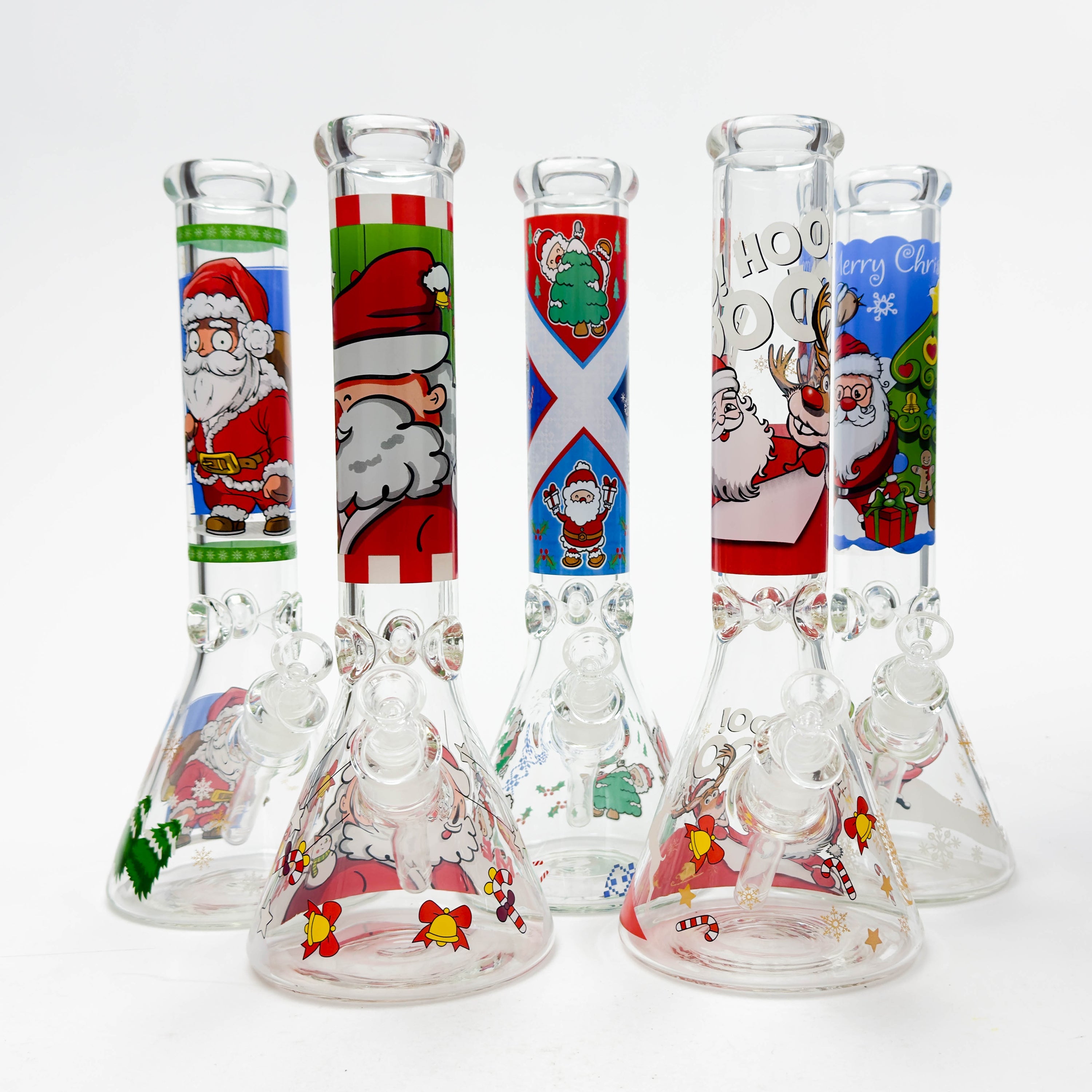 14" Holiday Series 7mm Thick Glass Water Bong – Glow in the Dark