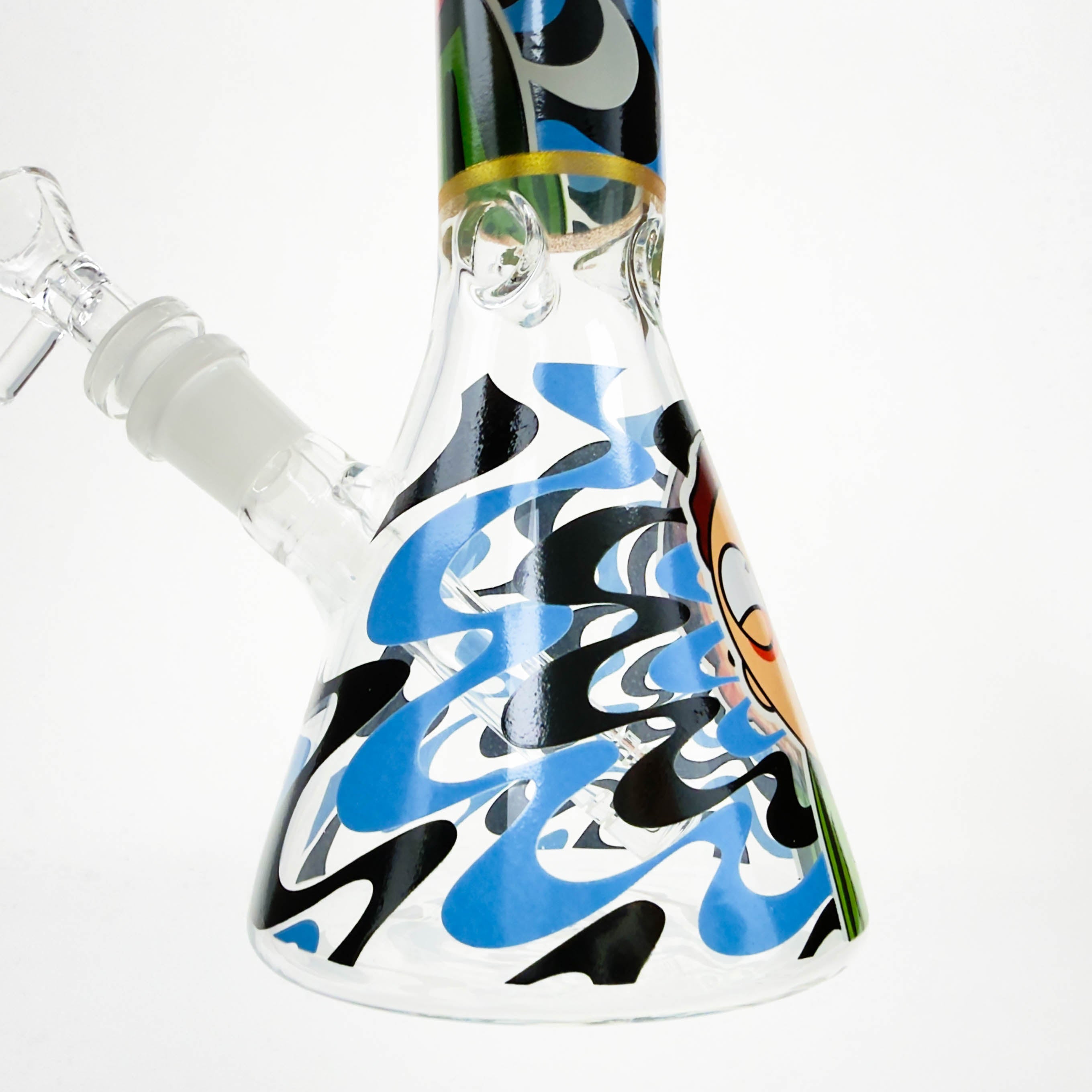 10" Glass Beaker Bong with R&M Design [FT09]