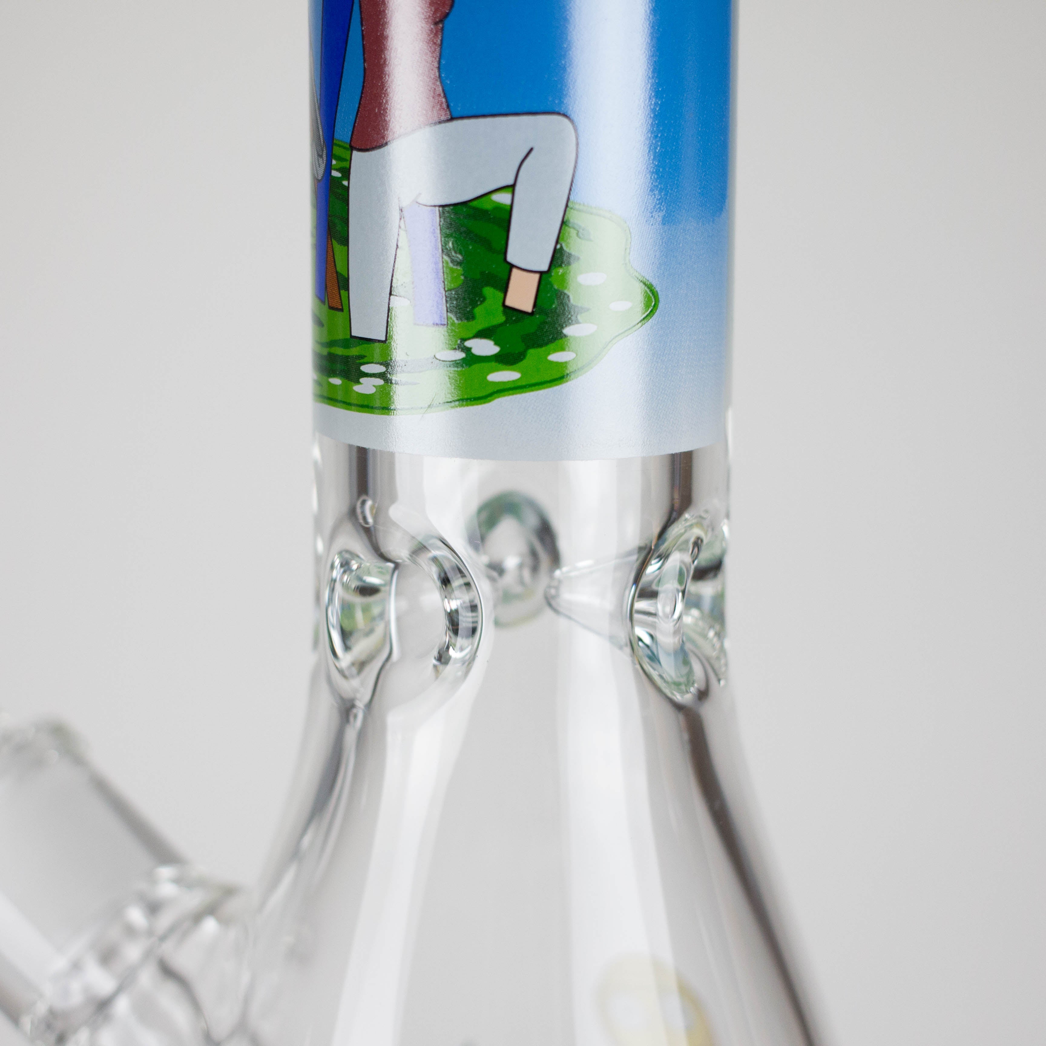14" 7mm RM Glass Bong – Heavy Duty Beaker Water Pipe [FTLL06]