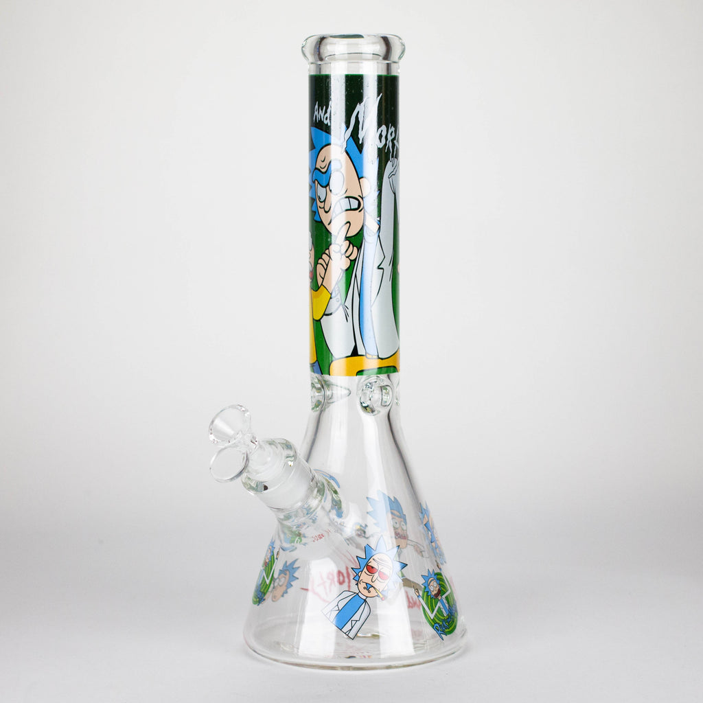 14" 7mm RM Glass Bong – Heavy Duty Beaker Water Pipe [FTLL06]