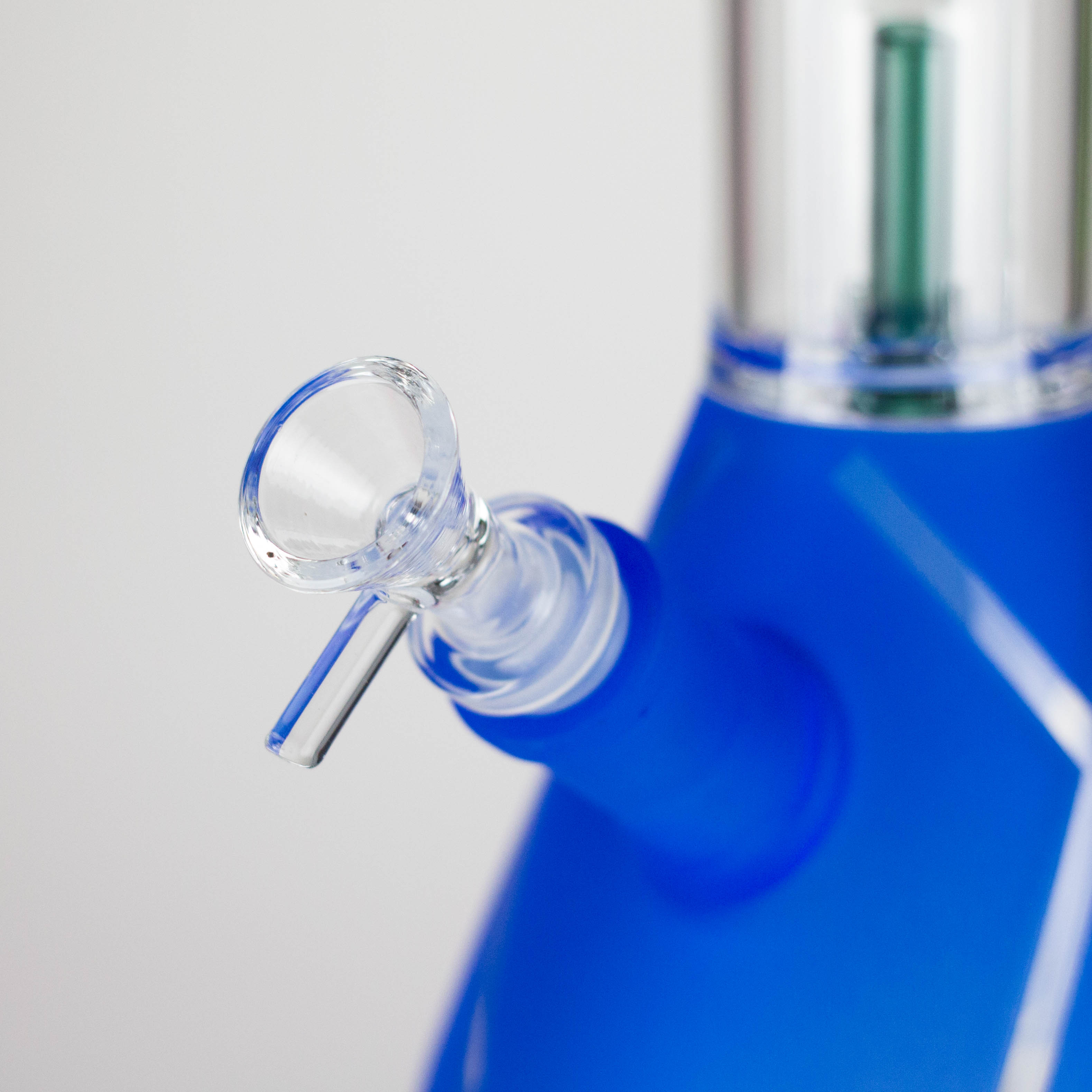 14" 7mm 420 Double Perc Fancy Glass Water Bong [FT1157AST]
