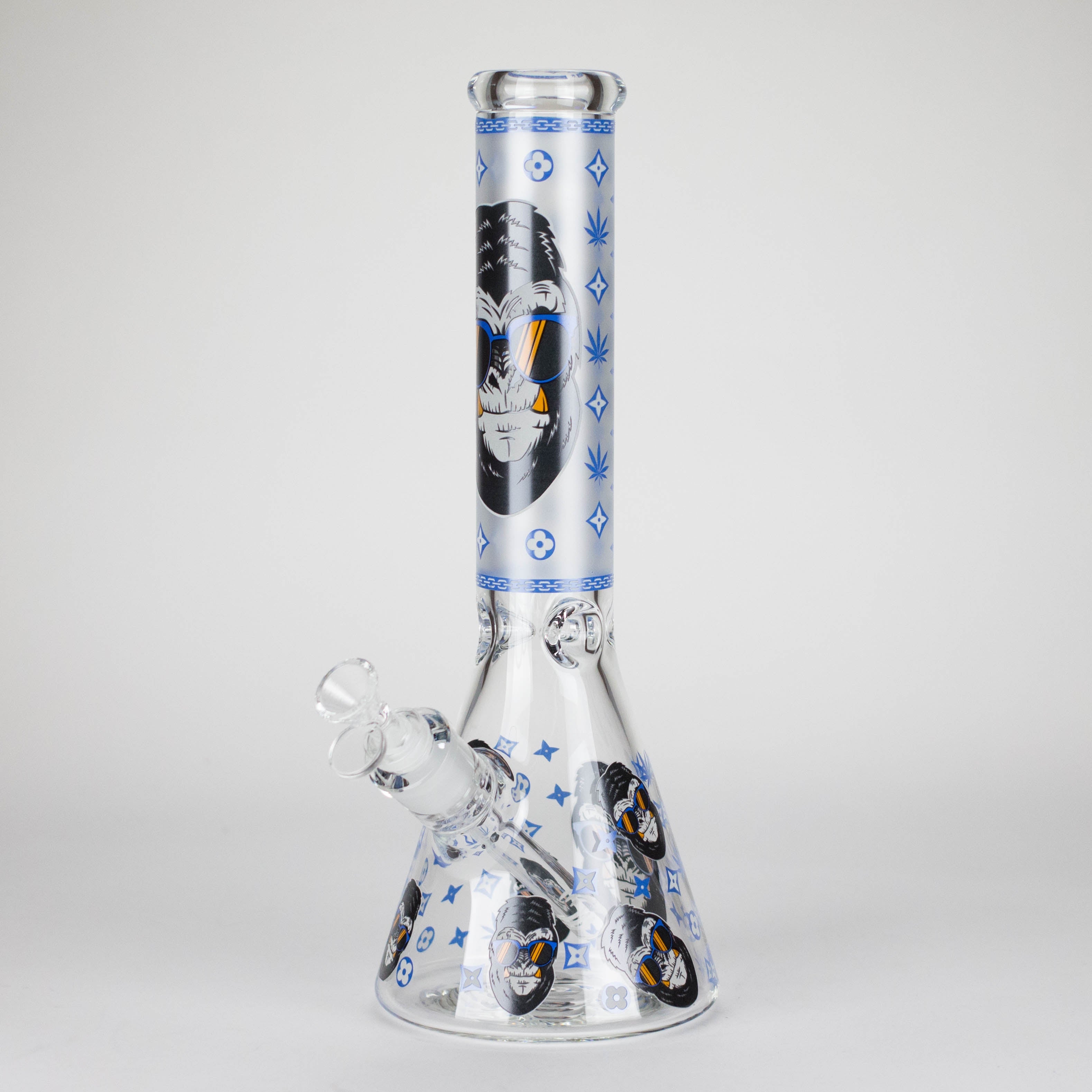 14" 7mm Gorilla Designs Glow In The Dark Beaker Bong – In the Box [FT1892ATS]