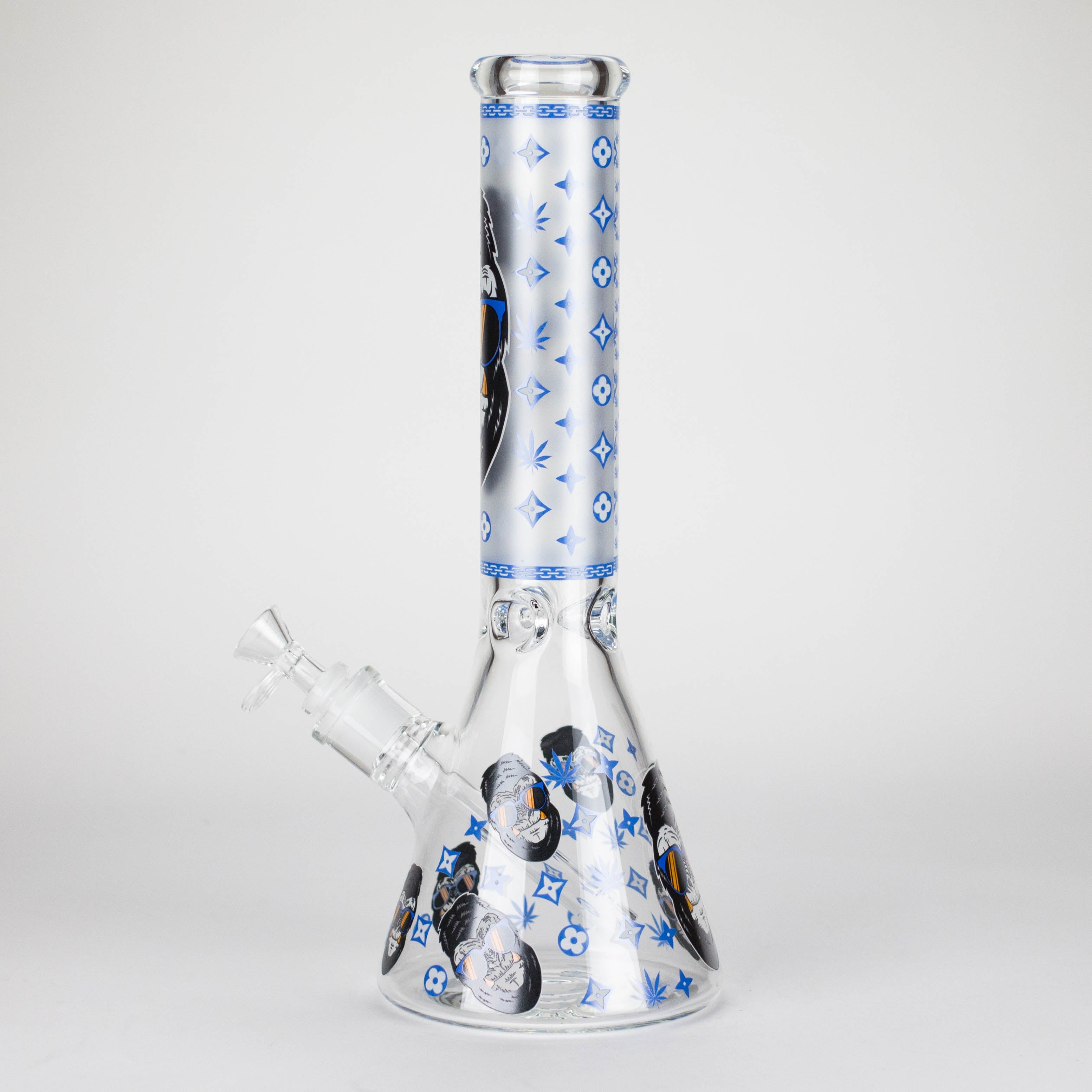 14" 7mm Gorilla Designs Glow In The Dark Beaker Bong – In the Box [FT1892ATS]