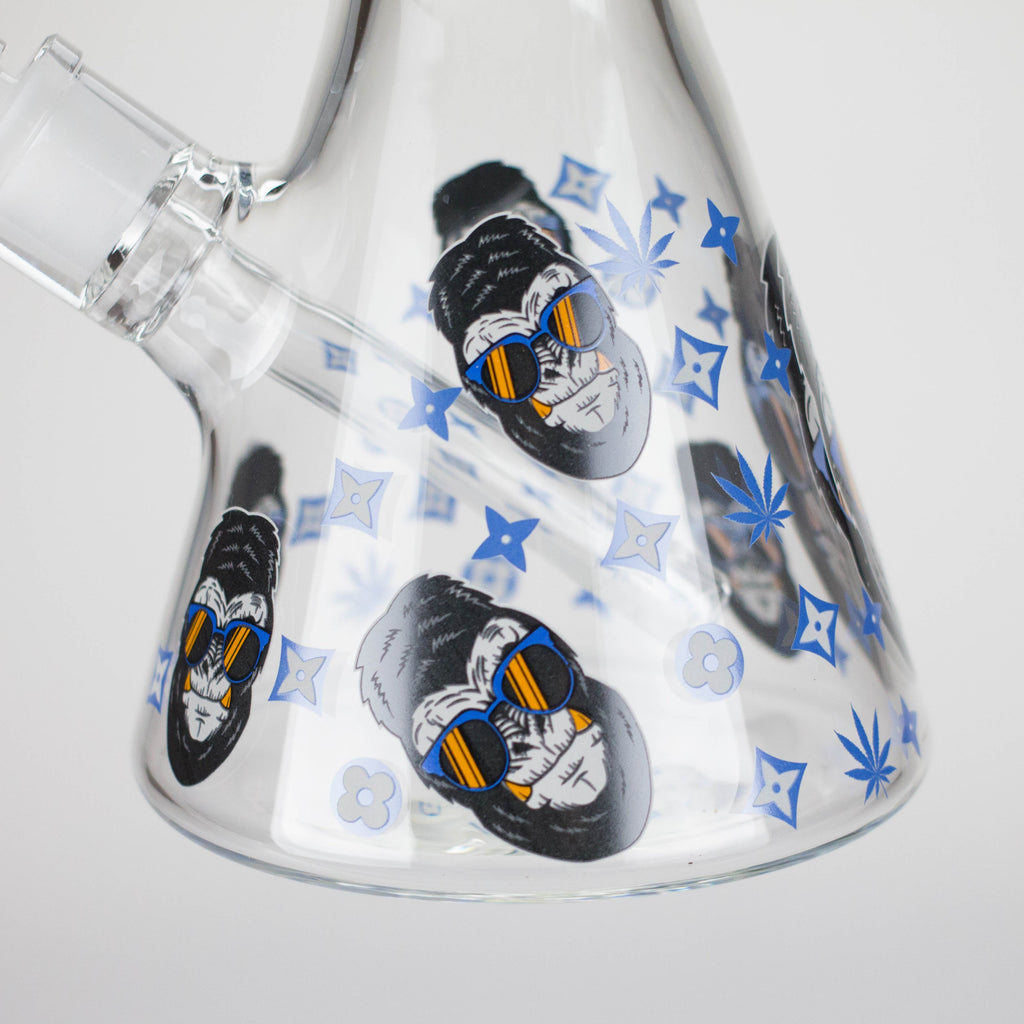 14" 7mm Gorilla Designs Glow In The Dark Beaker Bong – In the Box [FT1892ATS]