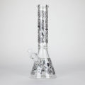 14" 7mm Thick Glass Water Bong – Glow in the Dark Beaker Bong