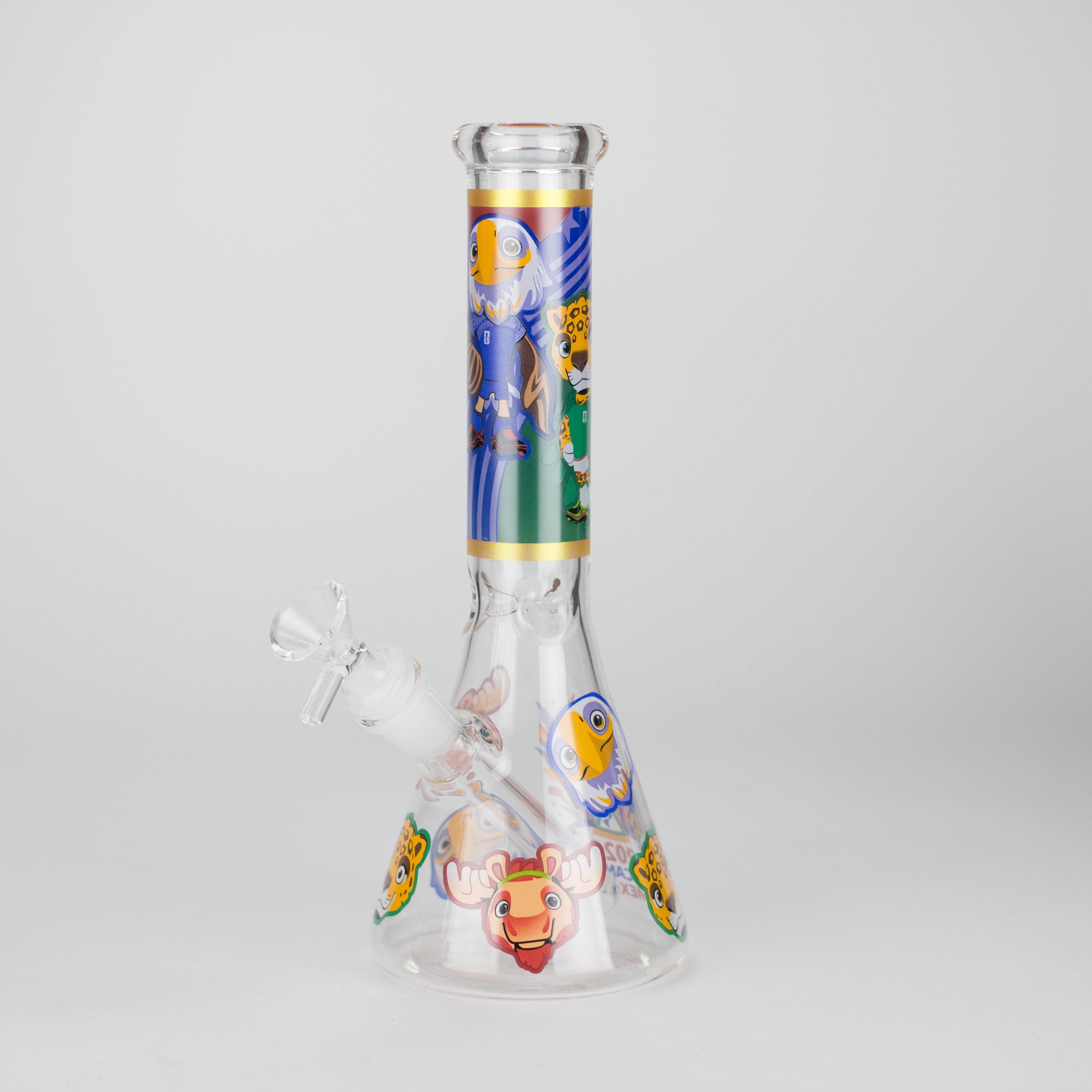 10" soccer world cup Design Glass Beaker Bong