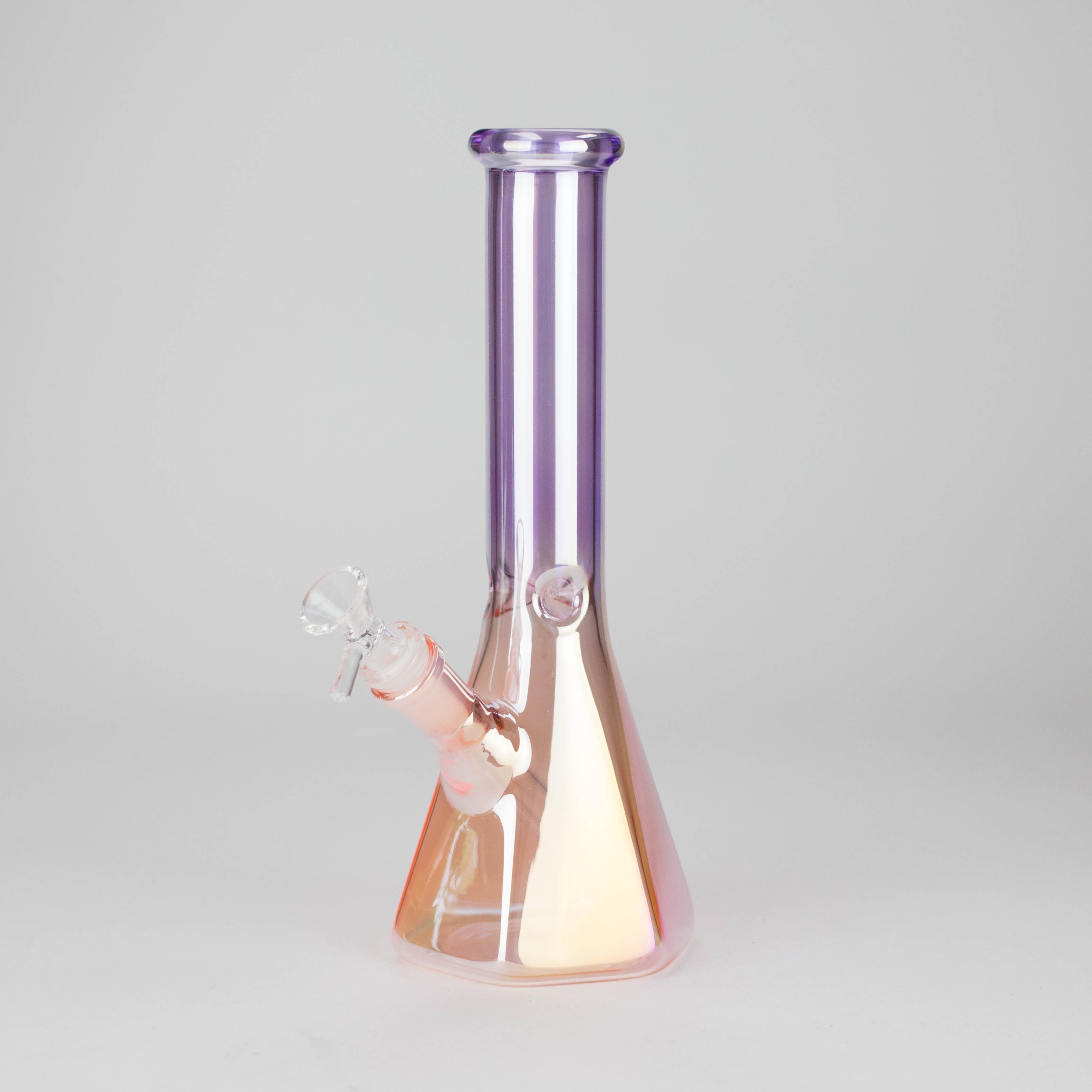 10" Two-Tone Color Glass Beaker Bong with Octagon Base