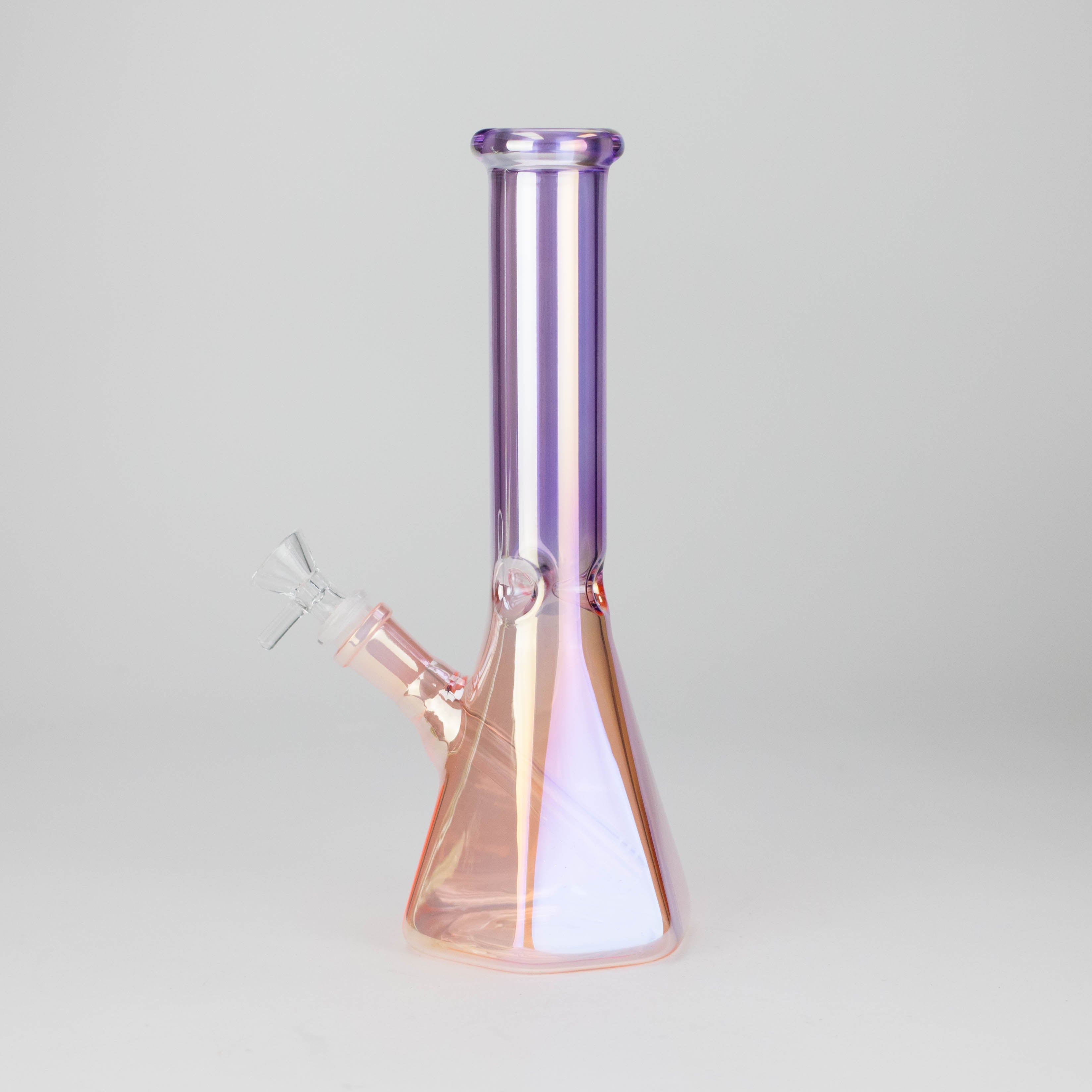 10" Two-Tone Color Glass Beaker Bong with Octagon Base