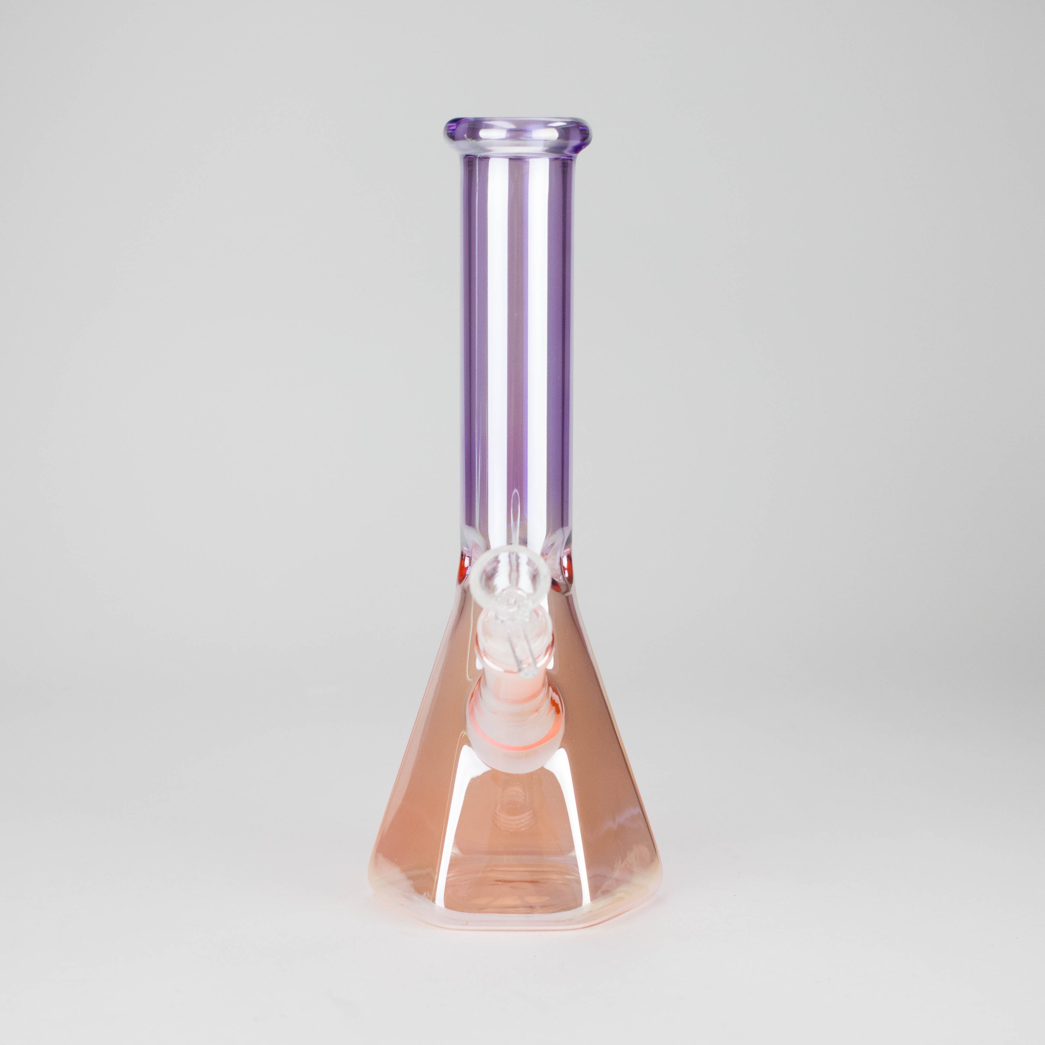 10" Two-Tone Color Glass Beaker Bong with Octagon Base