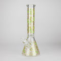 14" Beehive Design 7mm Thick Heavy Duty Glass Beaker Bong