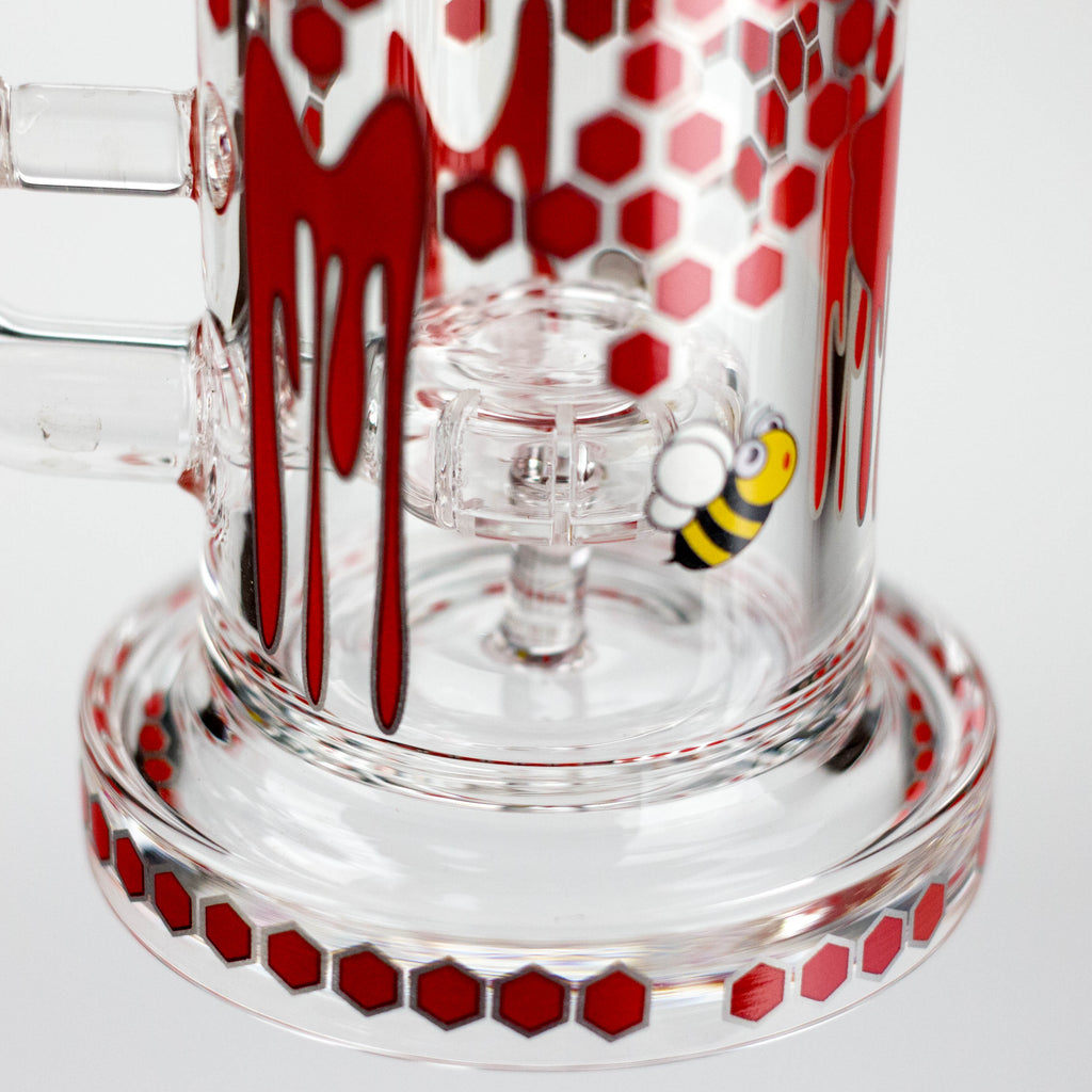 7" 2-in-1 Beehive Design Rig with Perc Banger & Bowl Included
