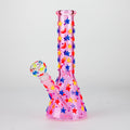 10" 3D Moon Star Design Glass Beaker Bong – Glow in the Dark
