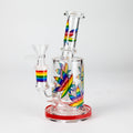 7" 2-in-1 Leaves Design Rig with Perc, Banger & Bowl Included