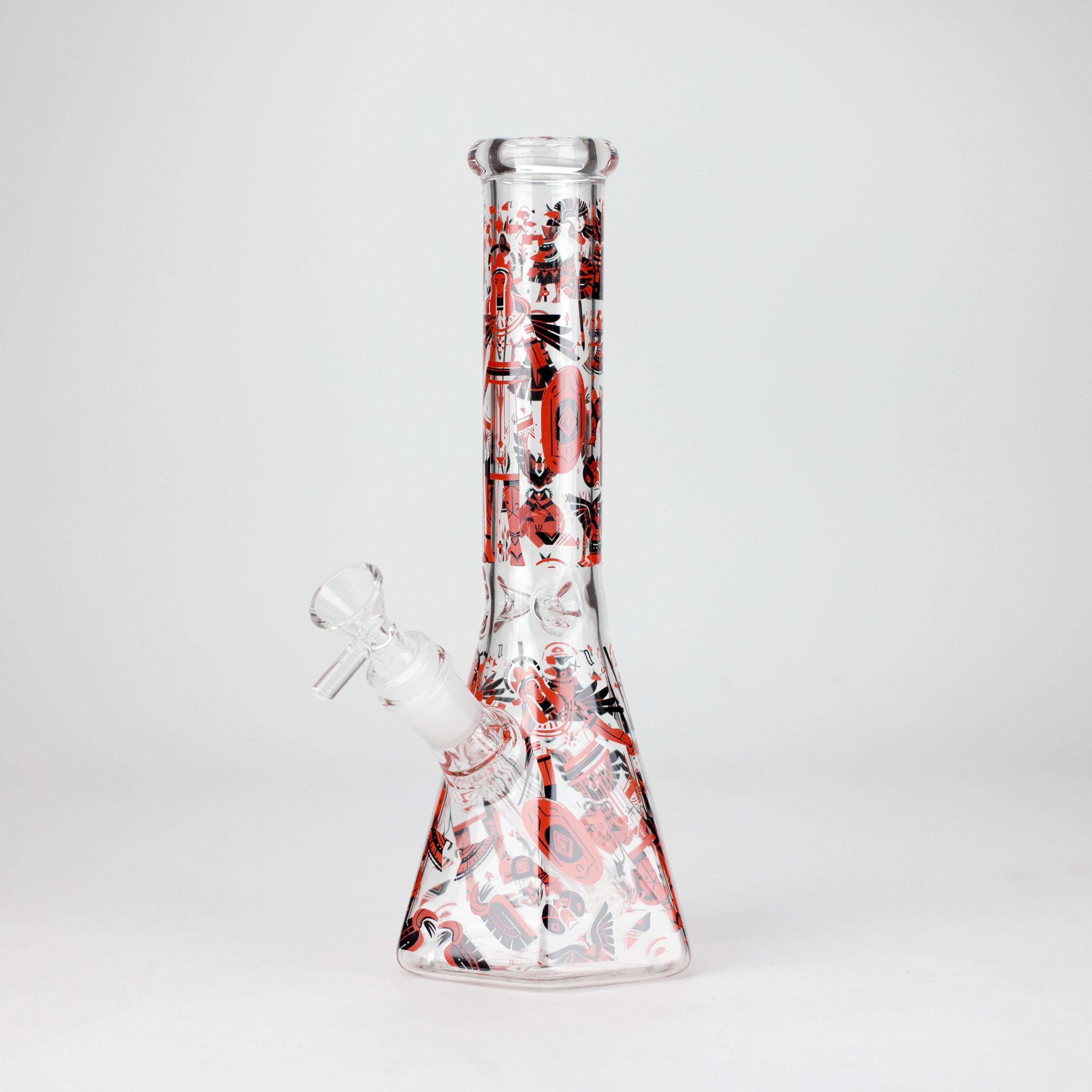 10" Ancient Art Design Glass Beaker Bong