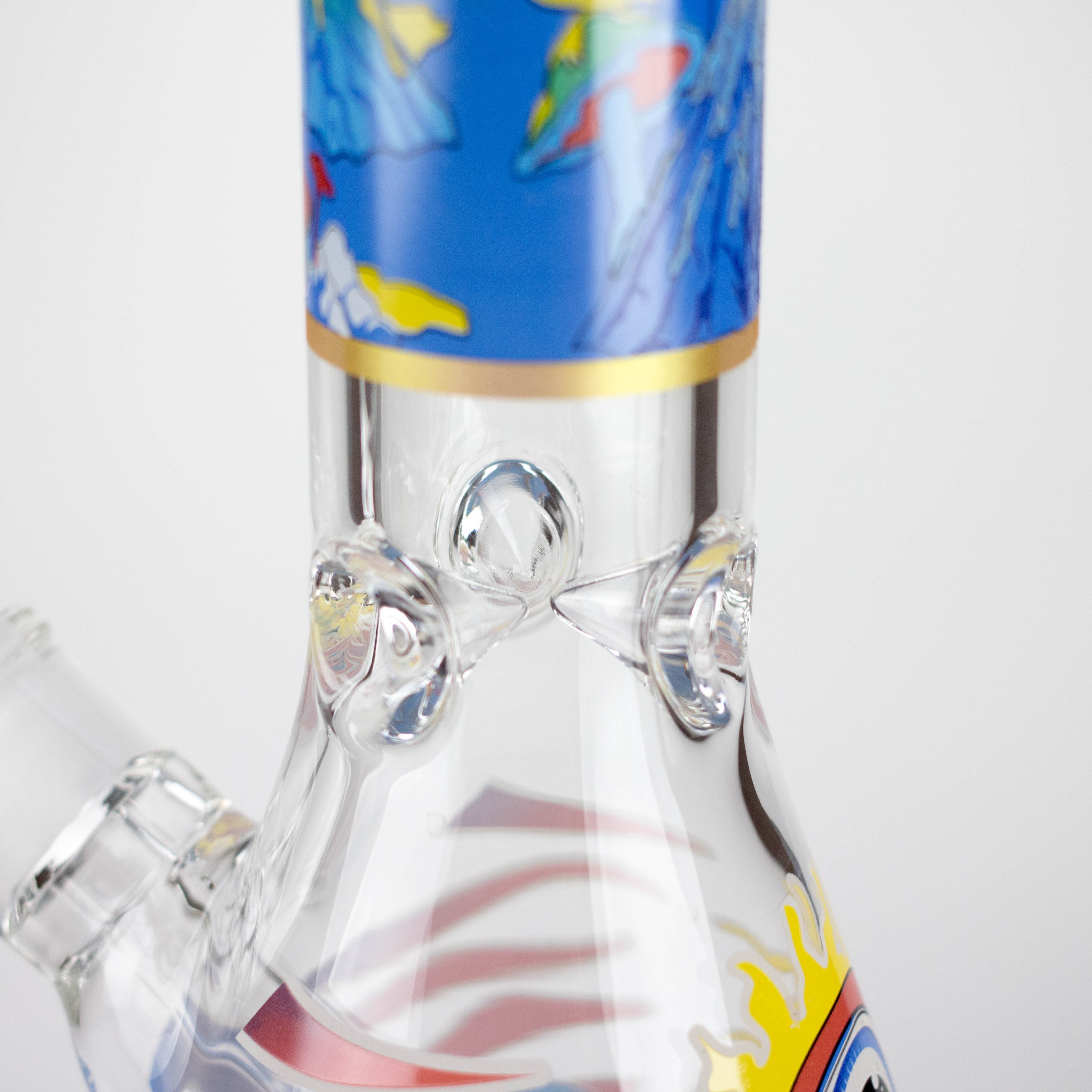 14" Eye Design 7mm Thick Heavy-Duty Glass Beaker Bong
