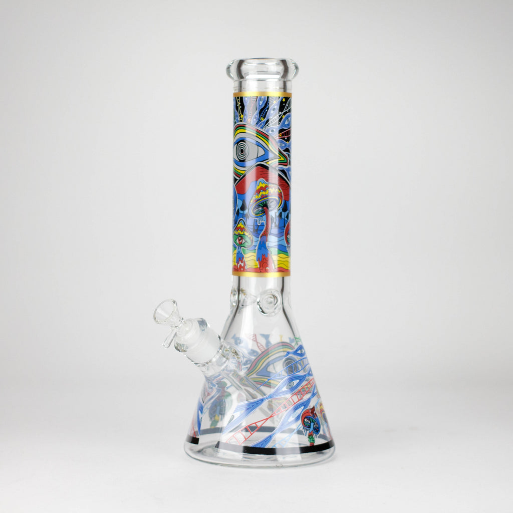 14" Eye Design 7mm Thick Heavy-Duty Glass Beaker Bong