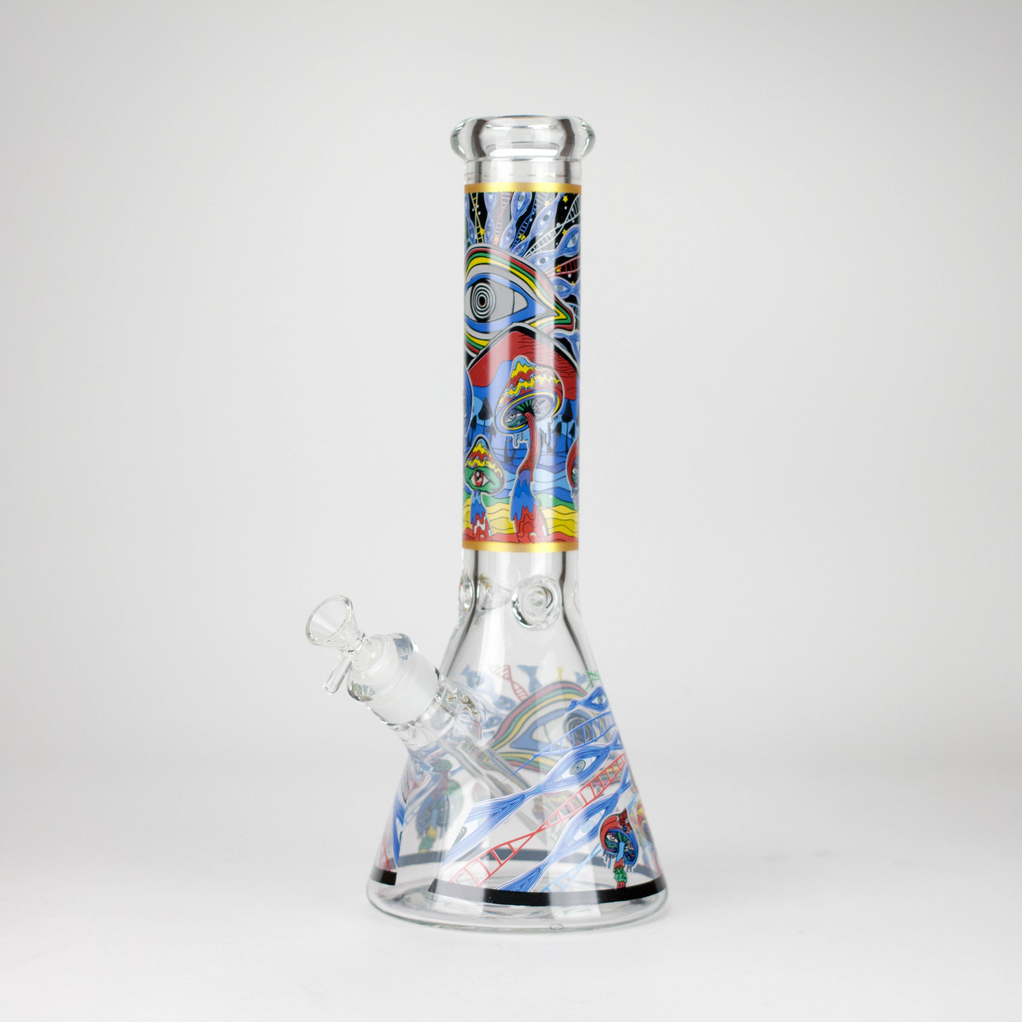 14" Eye Design 7mm Thick Heavy-Duty Glass Beaker Bong