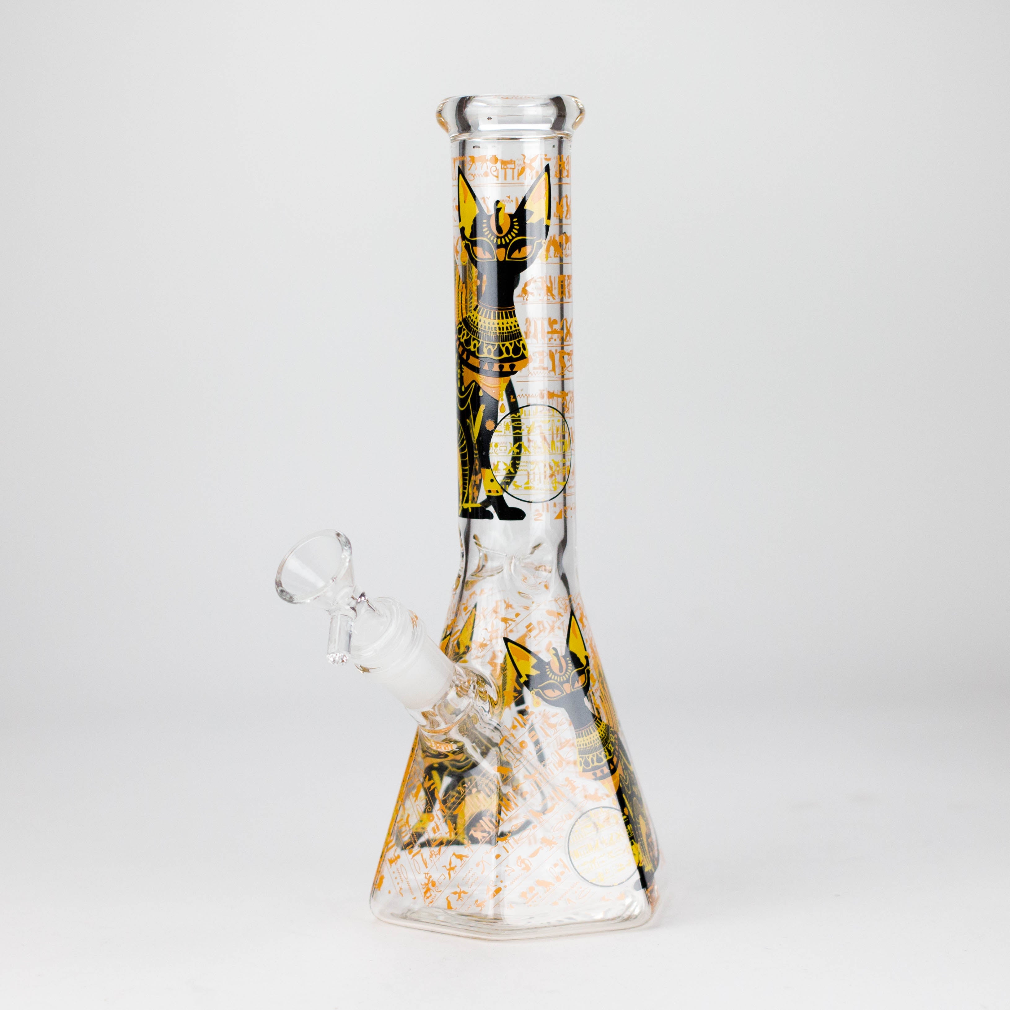 10" Ancient Art Design Glass Beaker Bong