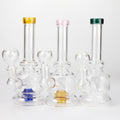 6" Assorted Design Stemless Glass Bong with 14mm Bowl Joint