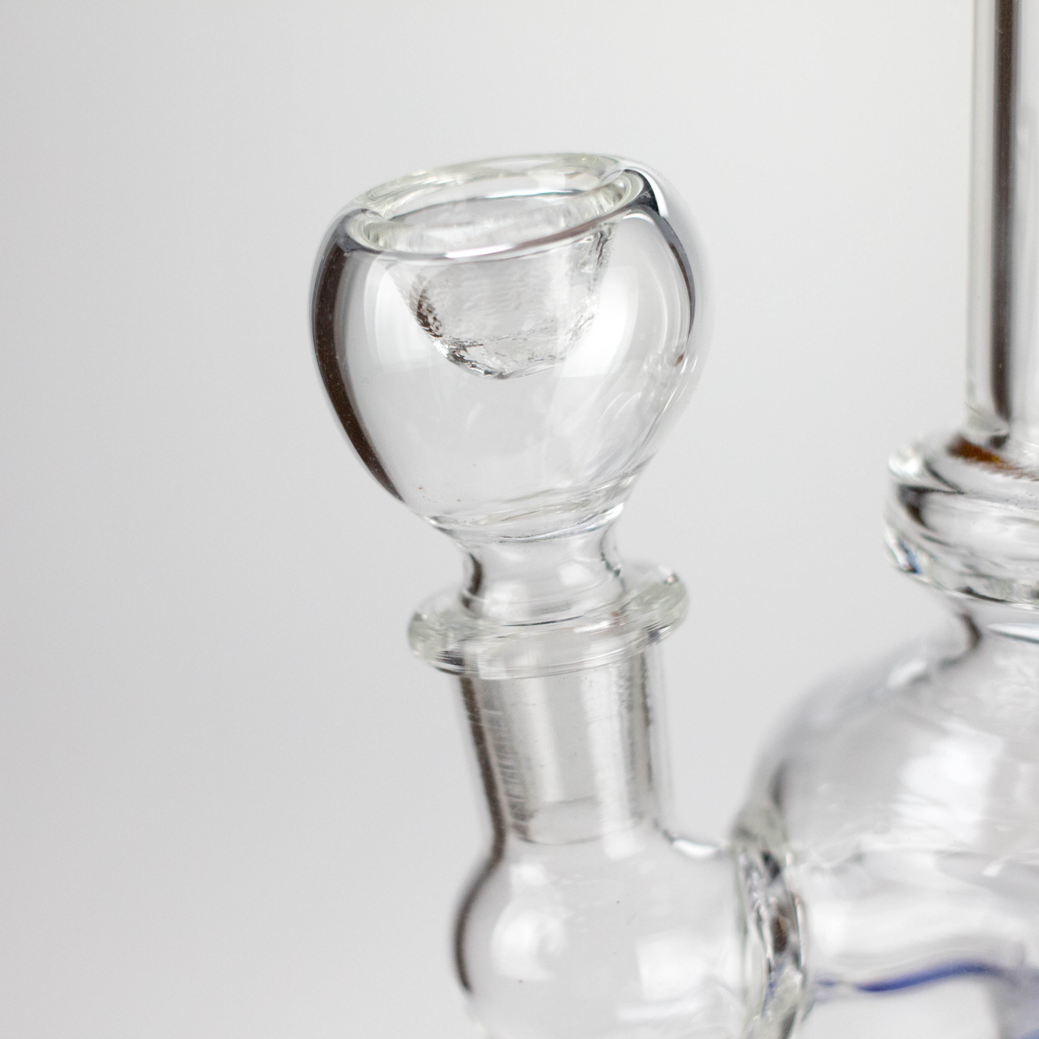 6" Assorted Design Stemless Glass Bong with 14mm Bowl Joint