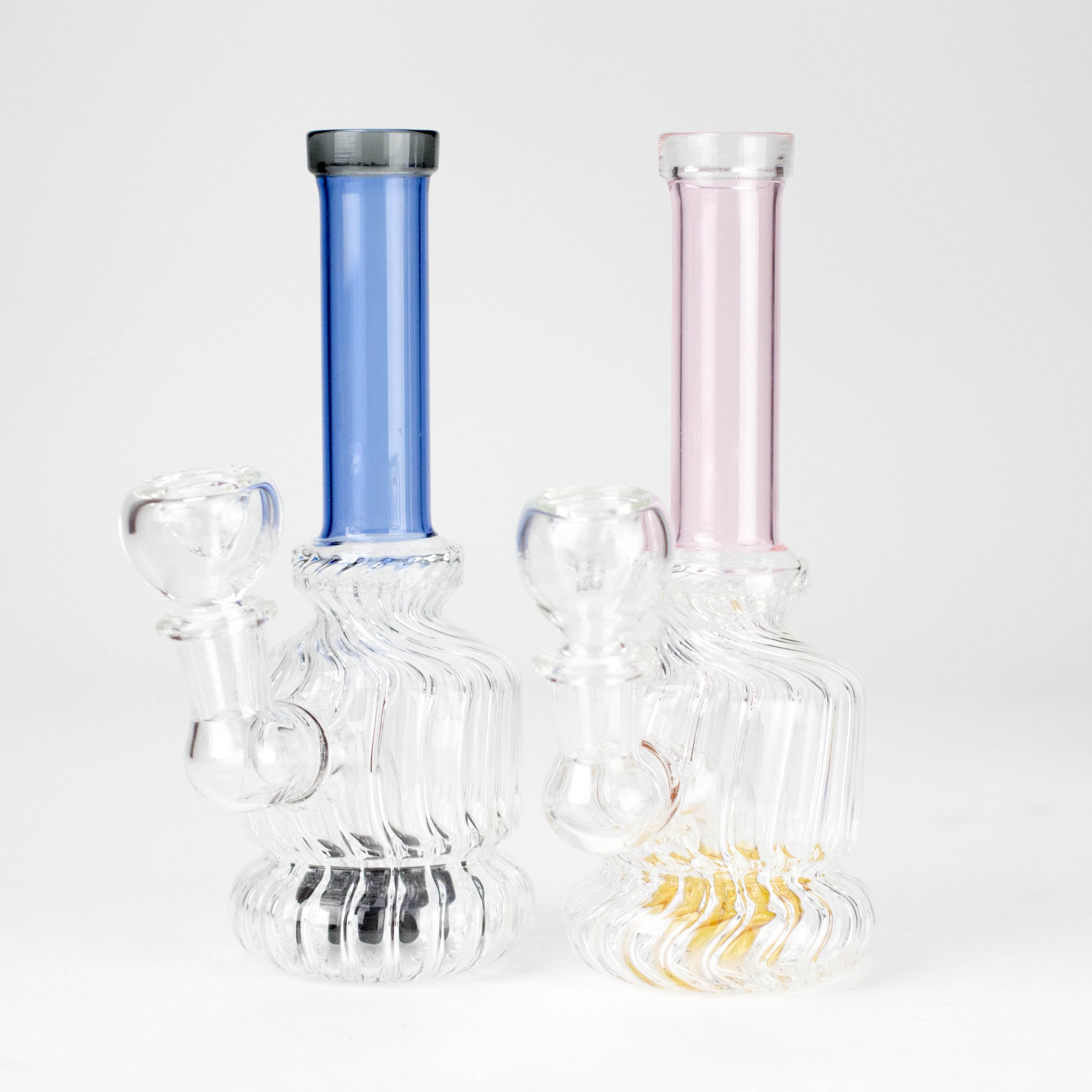 6" Assorted Design Stemless Glass Bong