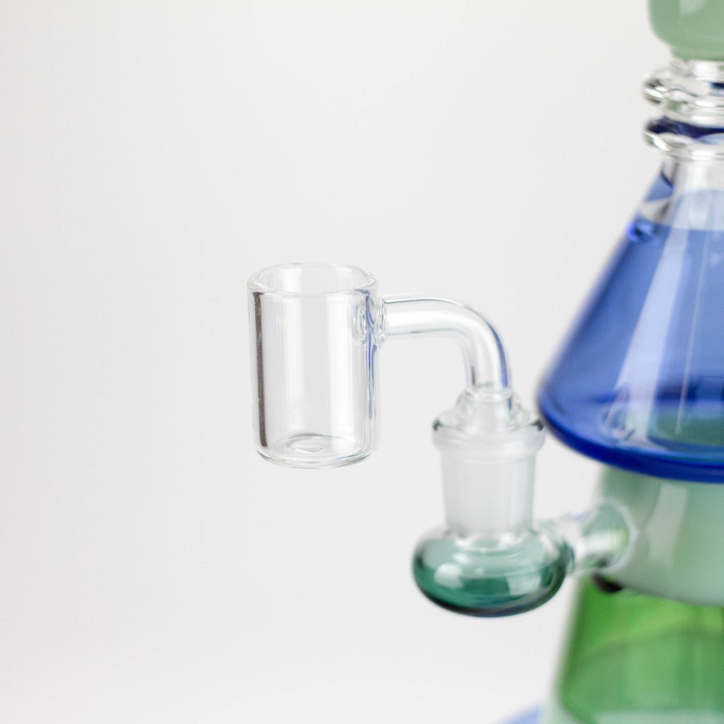 11" 2-in-1 Modern Art Glass Rig with Perc, Heavy Base, Banger & Bowl
