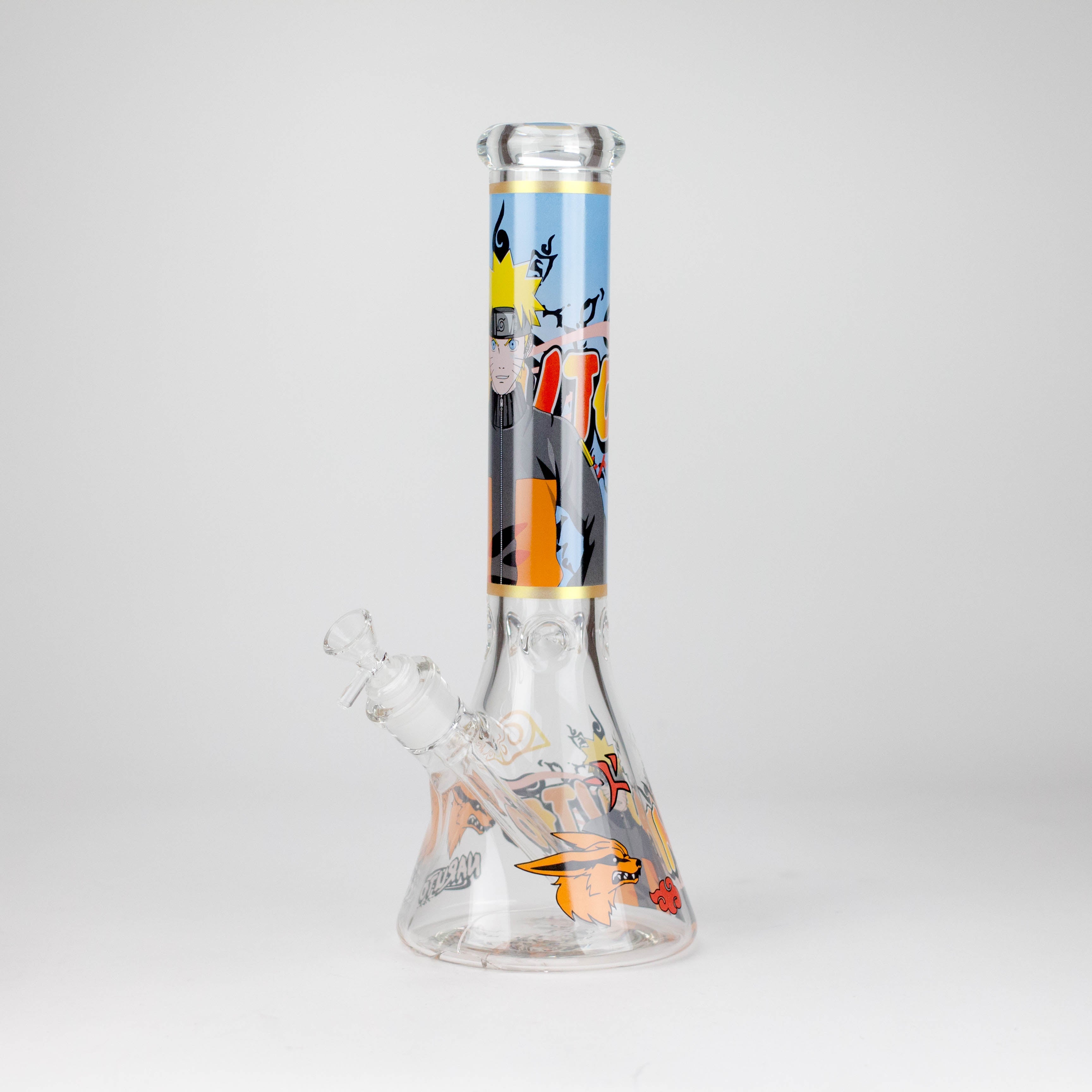 14" Comic Design 7mm Thick Heavy-Duty Glass Beaker Bong