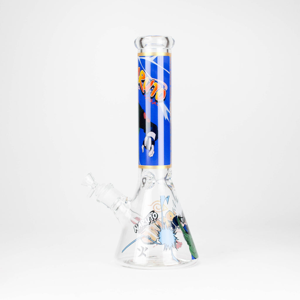 14" Comic Design 7mm Thick Heavy-Duty Glass Beaker Bong