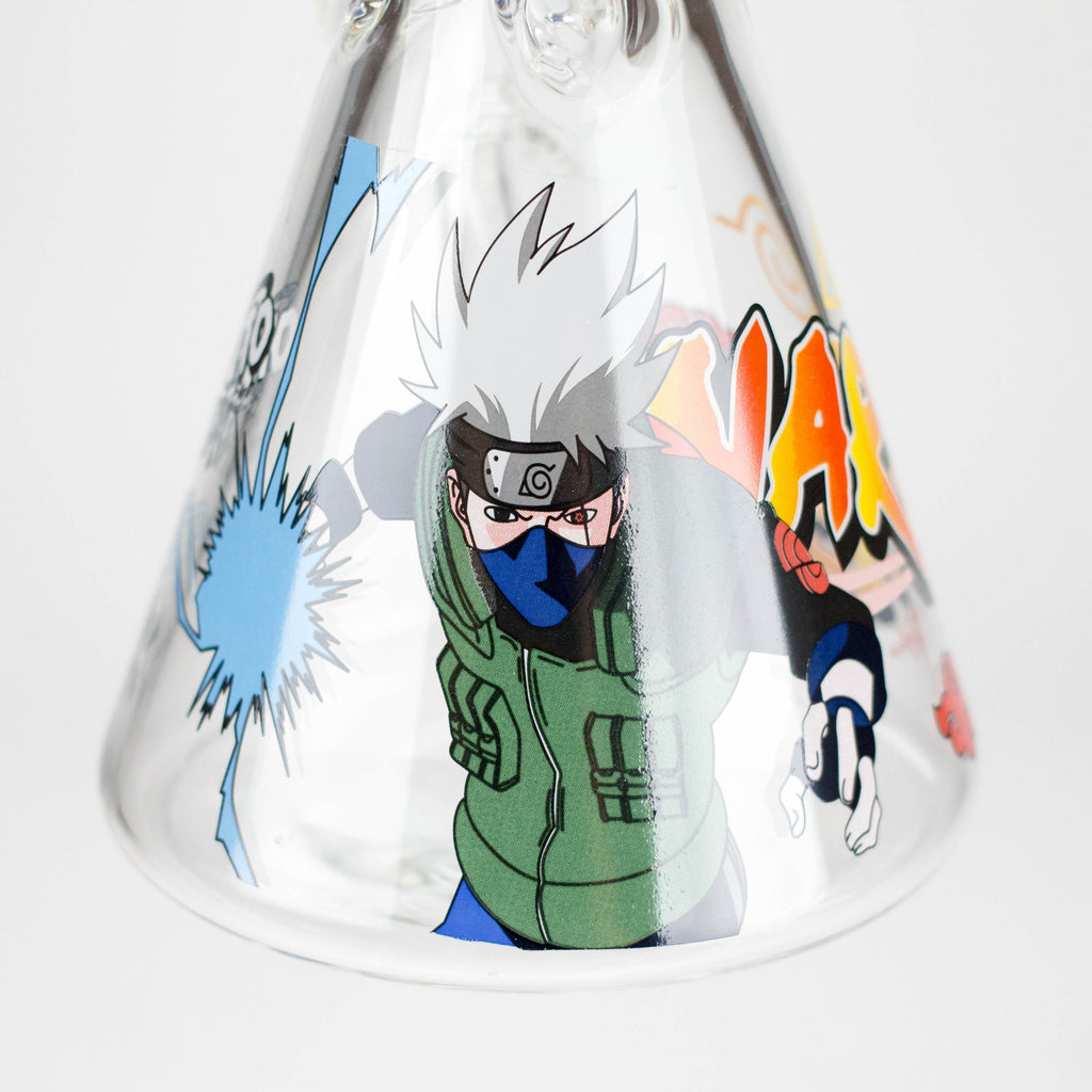 14" Comic Design 7mm Thick Heavy-Duty Glass Beaker Bong