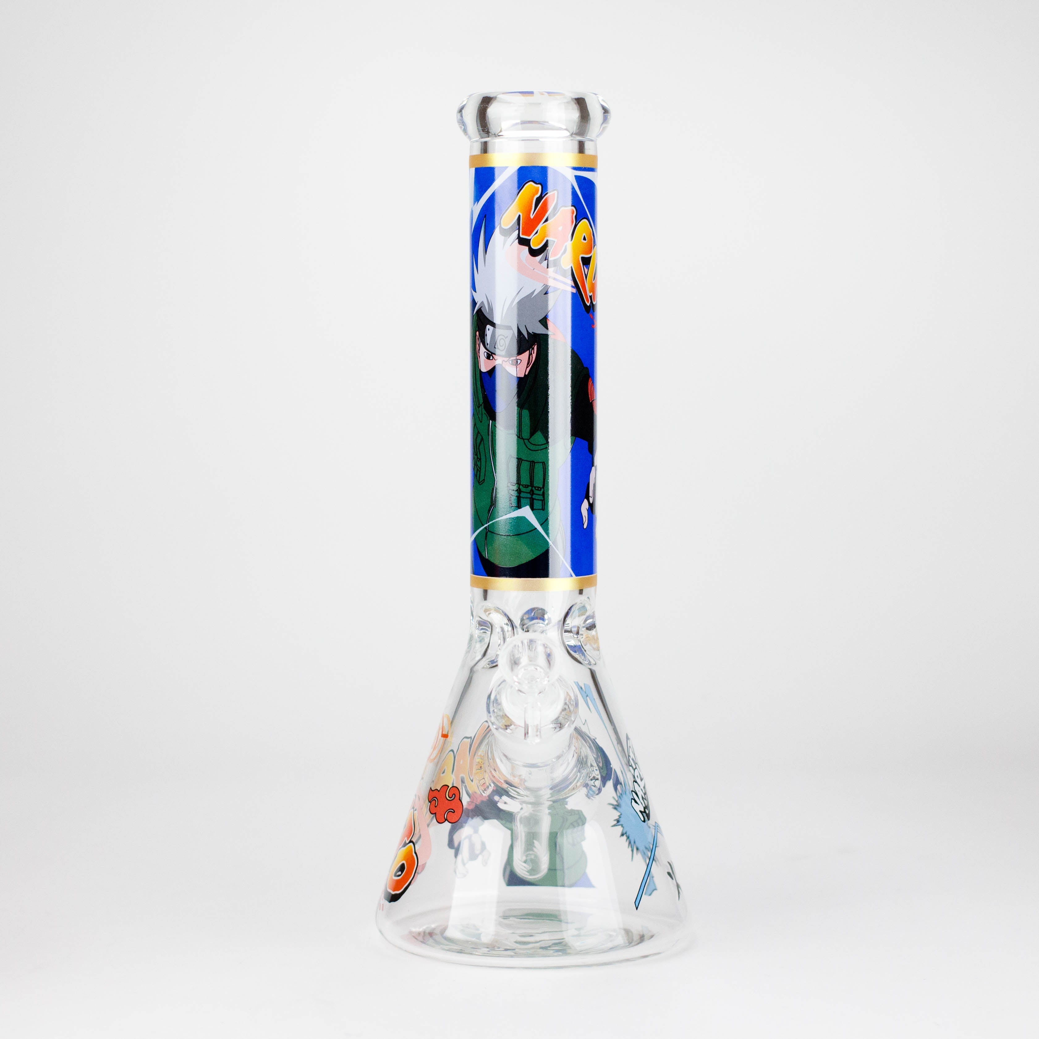 14" Comic Design 7mm Thick Heavy-Duty Glass Beaker Bong