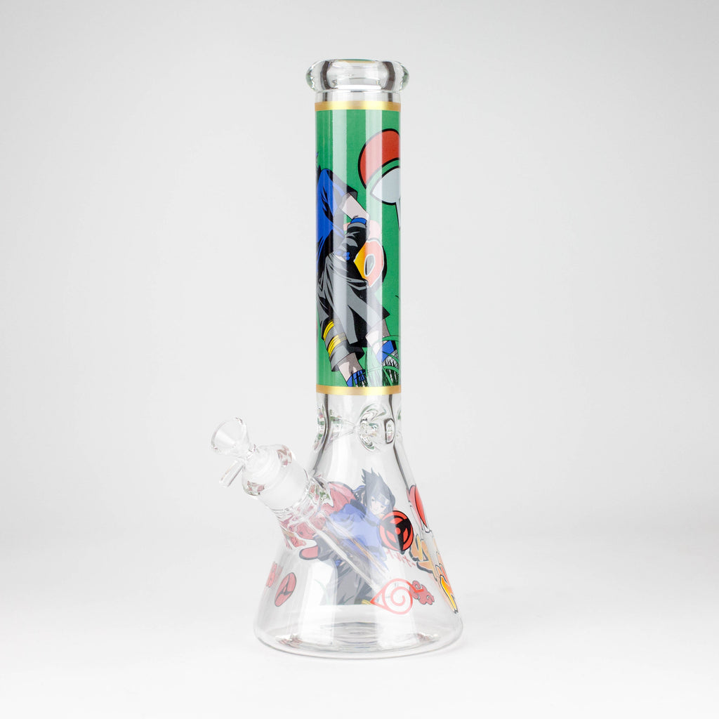 14" Comic Design 7mm Thick Heavy-Duty Glass Beaker Bong