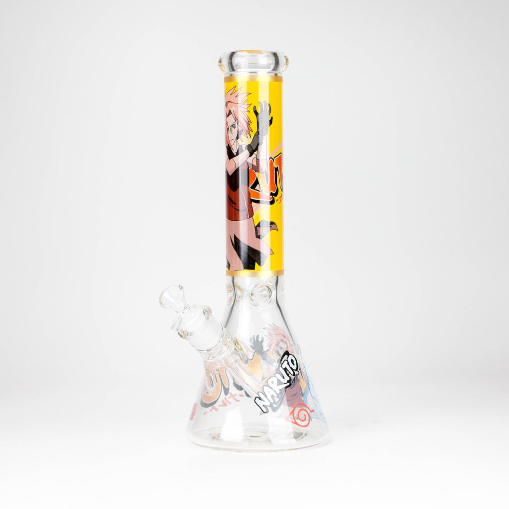 14" Comic Design 7mm Thick Heavy-Duty Glass Beaker Bong