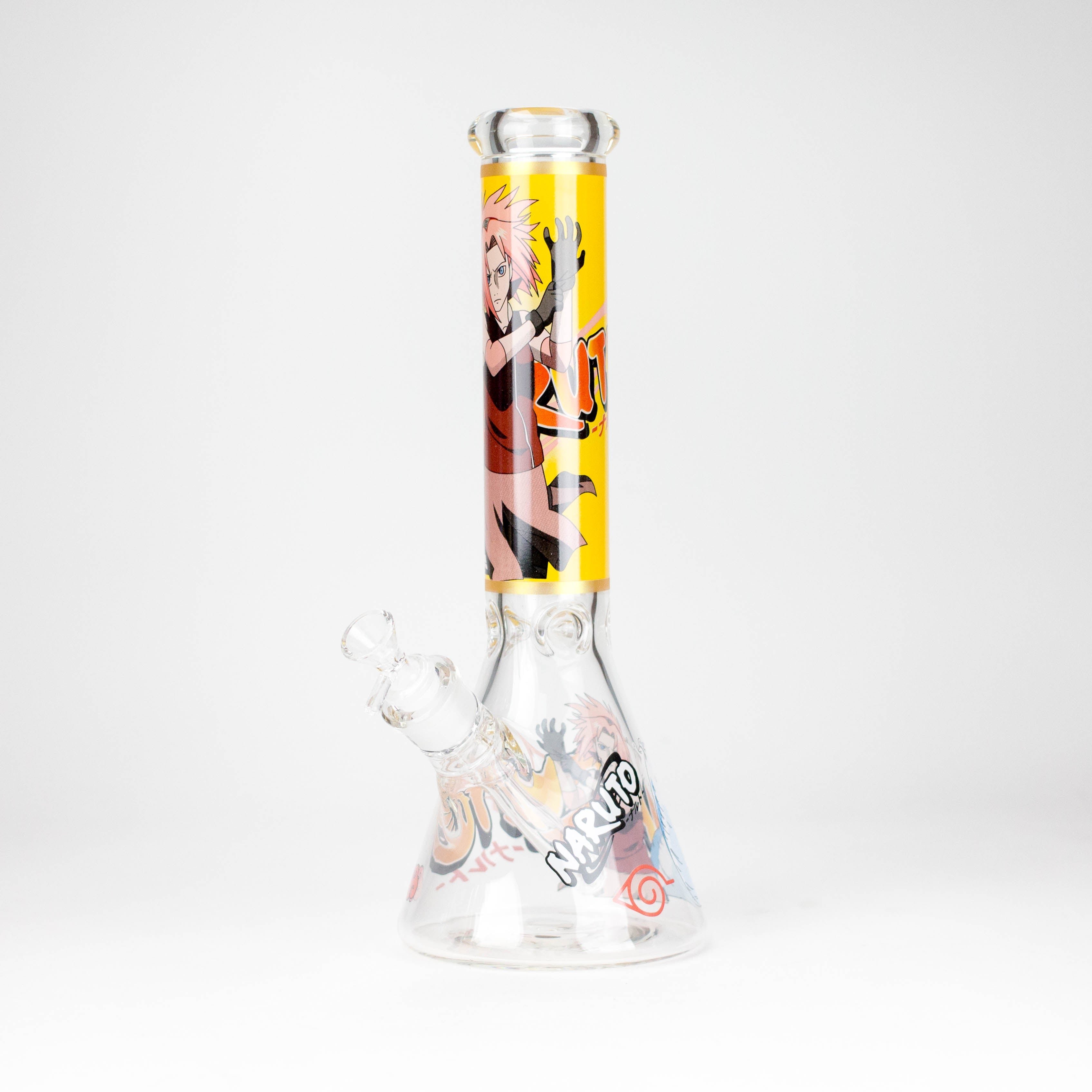 14" Comic Design 7mm Thick Heavy-Duty Glass Beaker Bong