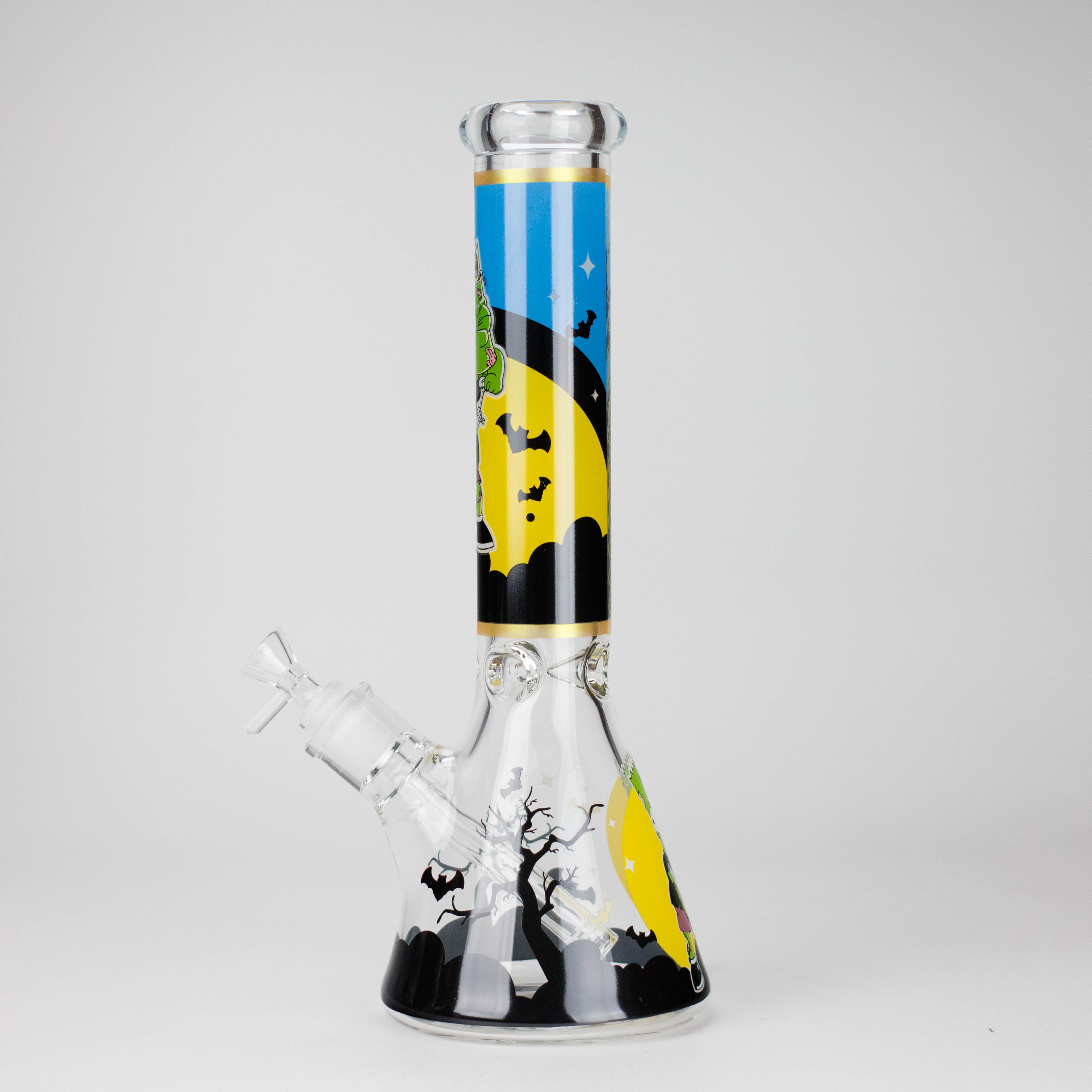 14" Cartoon S  Design 7mm Thick Heavy Duty Glass Beaker Bong