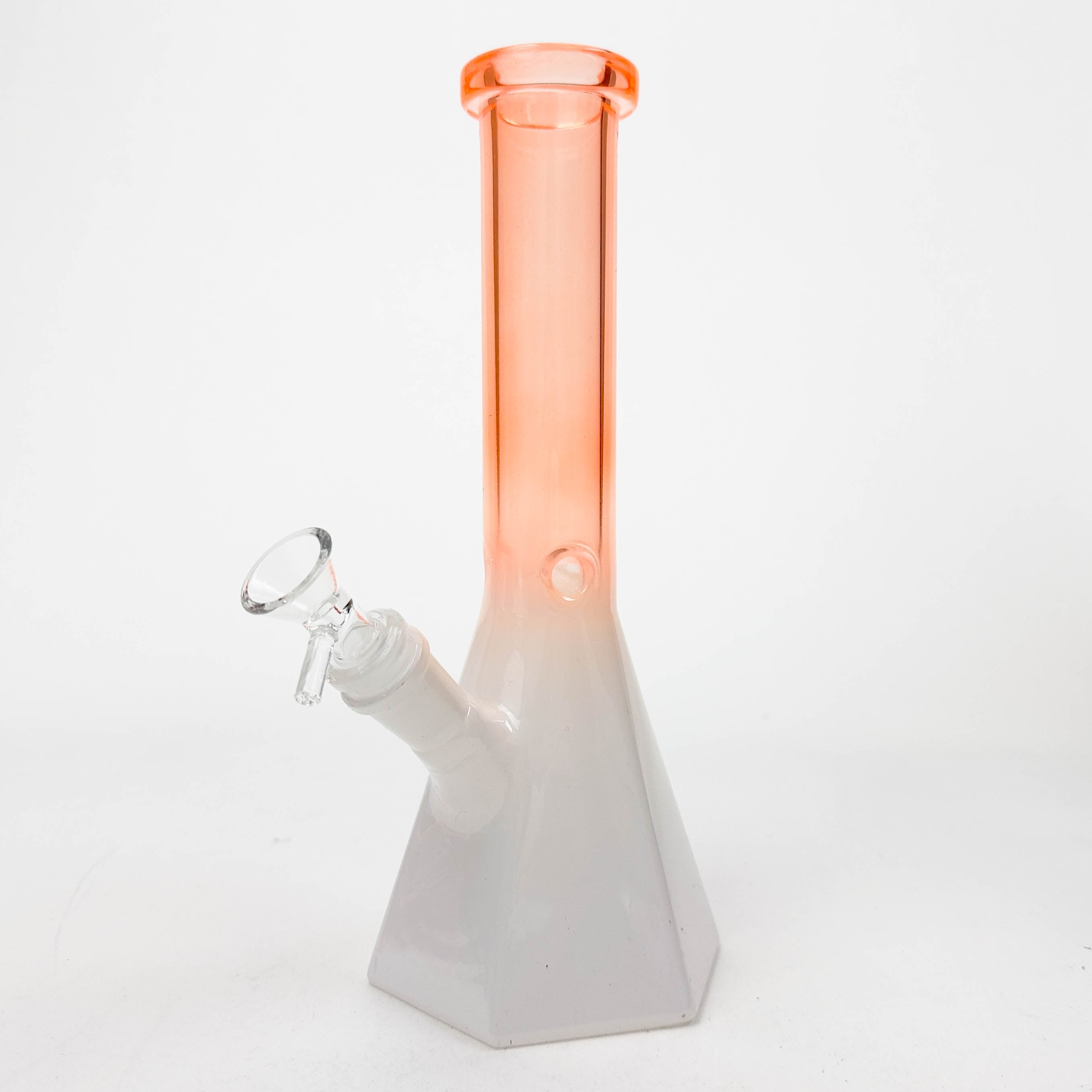 10" Two-Tone Color Glass Beaker Bong with Octagon Base