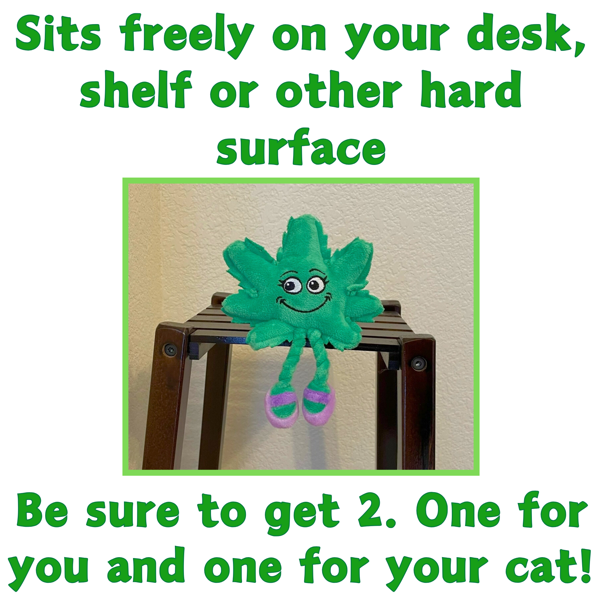Lil' Mary Jane the Marijuana Leaf - Plush Catnip Cat Toy - 6"