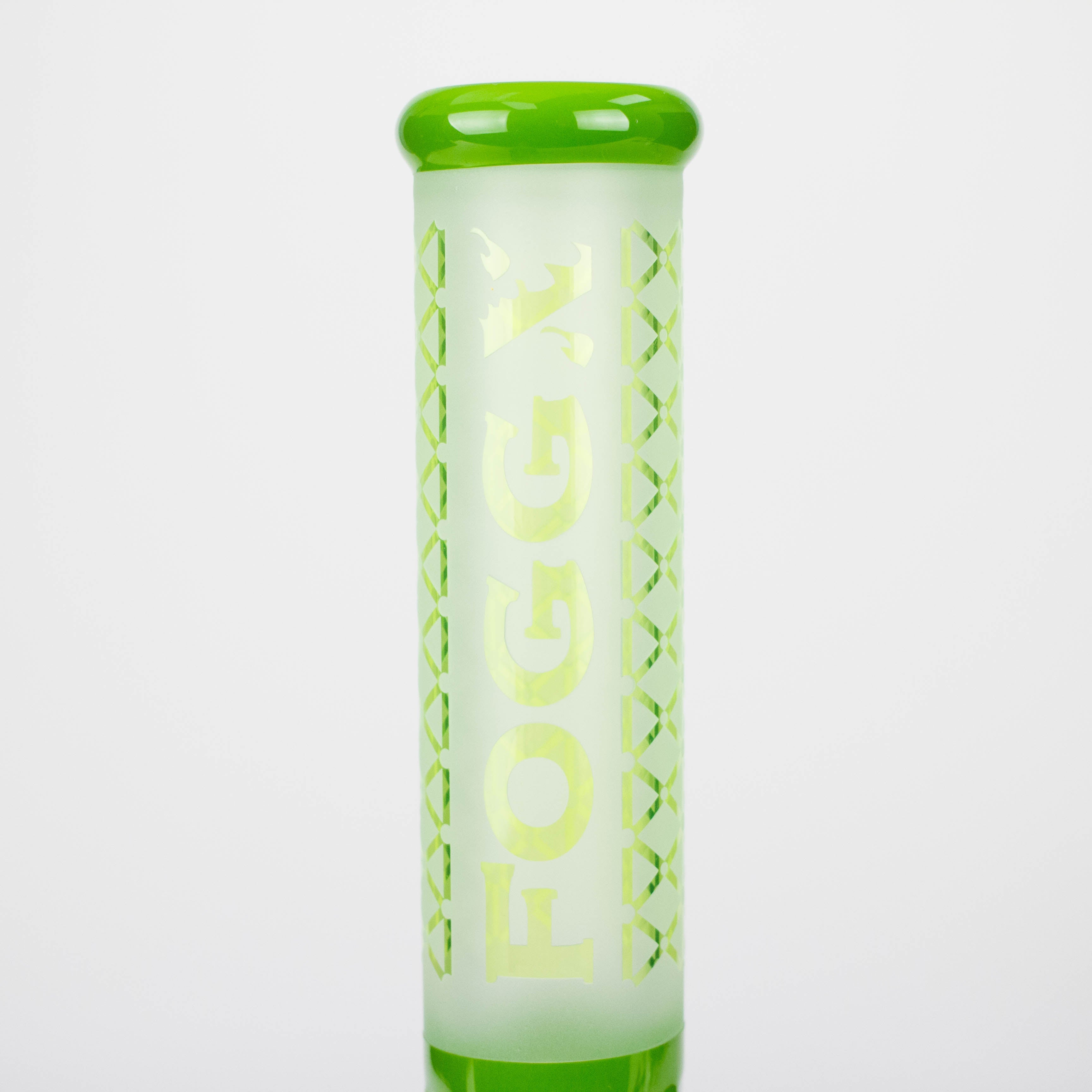 FOGGX | 14" Sandblasted Beaker Glass Water Pipe – 7mm Thick [FT321]
