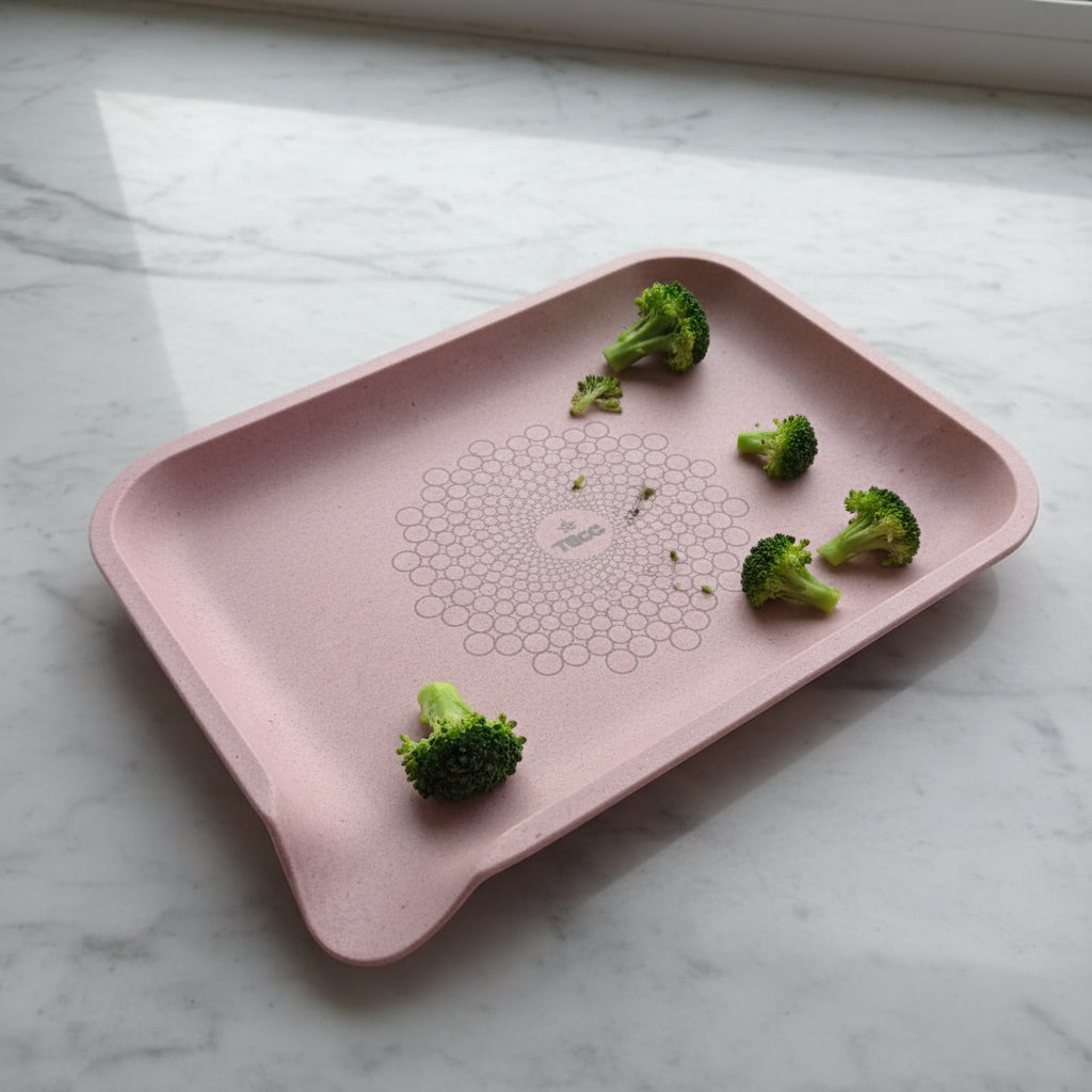 TBBC | Rose Bliss Eco Rolling Tray – Biodegradable Pulp, Sustainable & Stylish