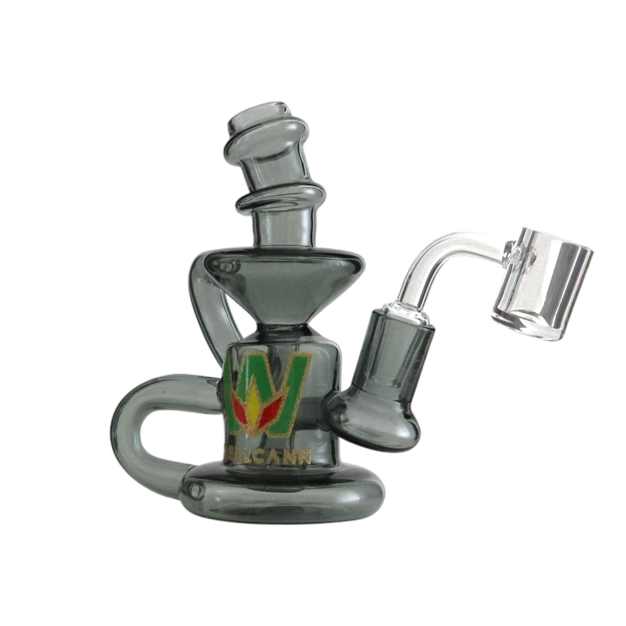 Wellcann | 5" Glass Dab Rig with Circ Perc – Includes Quartz Banger
