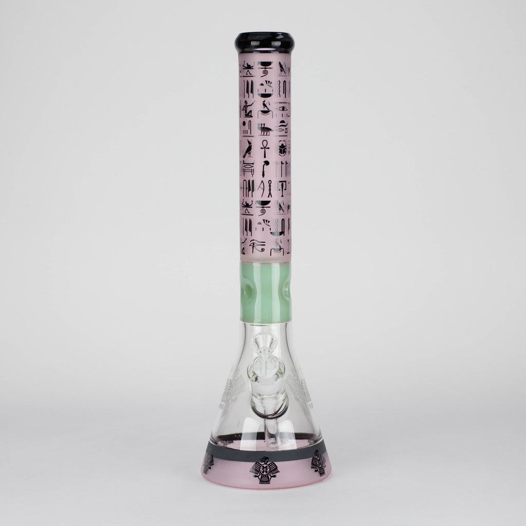 18" 7mm Glass Beaker Bong – Stone Age Design with Ice Catcher