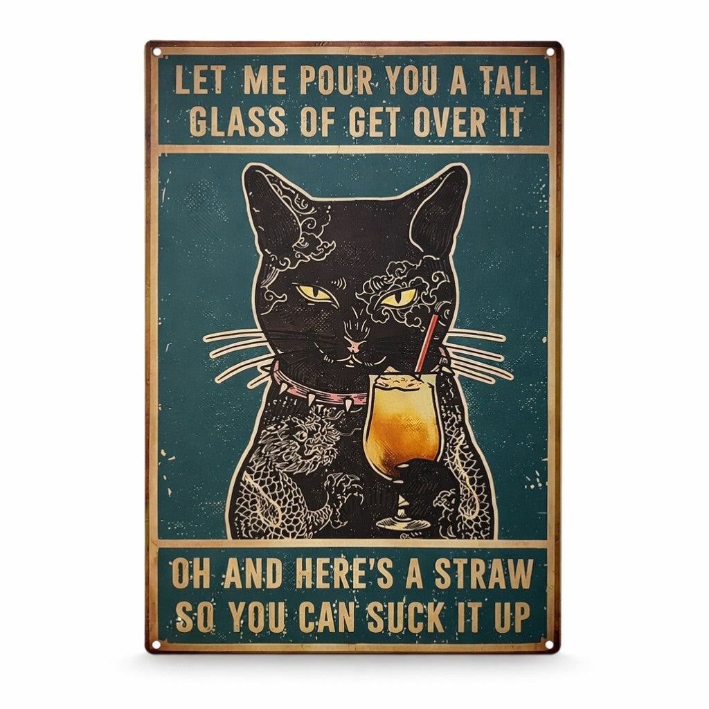 Funny Cat Vintage Metal Posters – 29 × 20 cm (Assorted Designs)