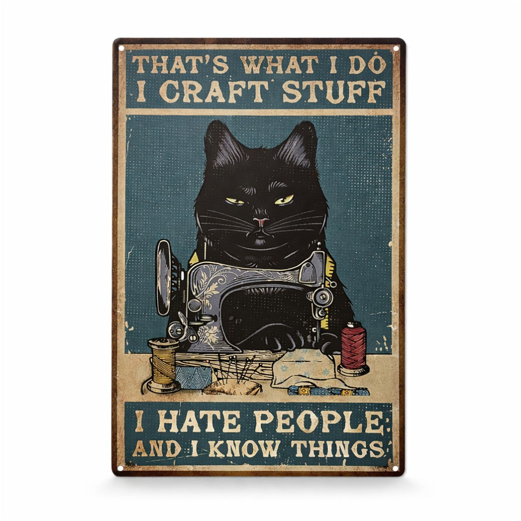 Funny Cat Vintage Metal Posters – 29 × 20 cm (Assorted Designs)