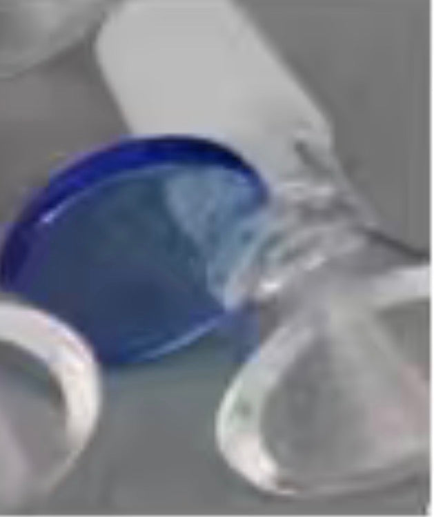 Glass bowl with  color round handle for 14 mm Pack of 3